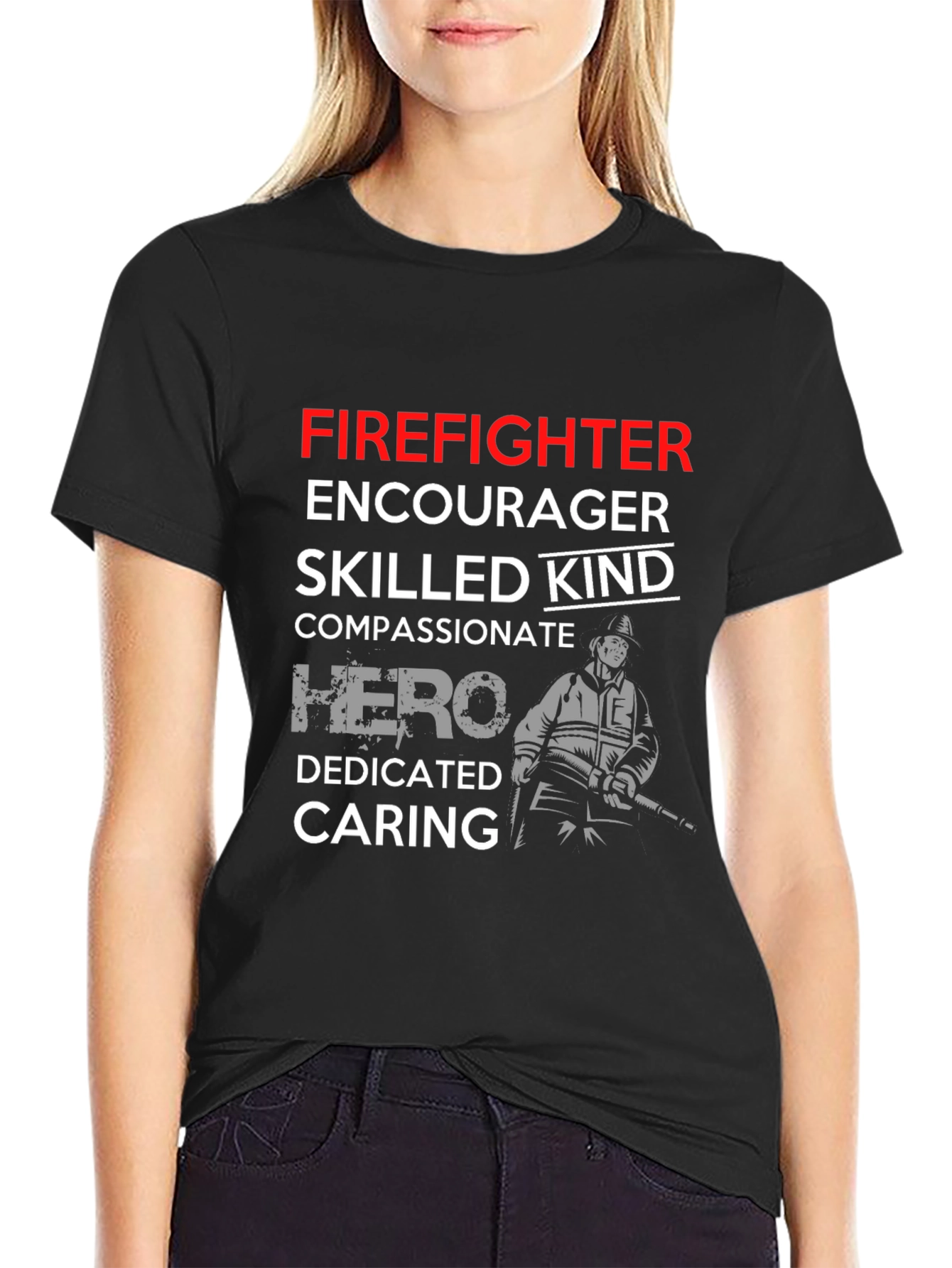 Firefighter Hero Graphic T-Shirt