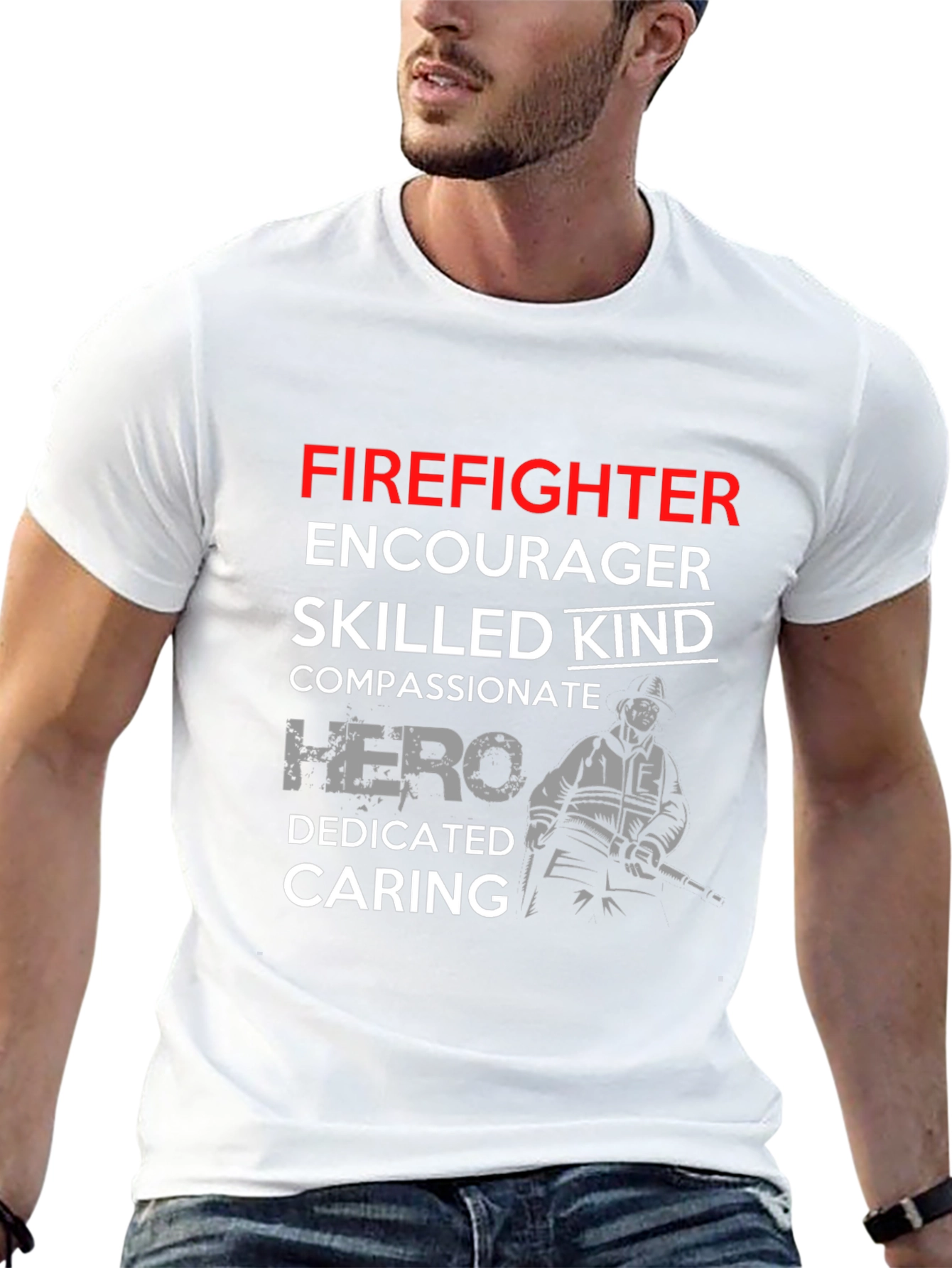 Firefighter Hero Graphic T-Shirt