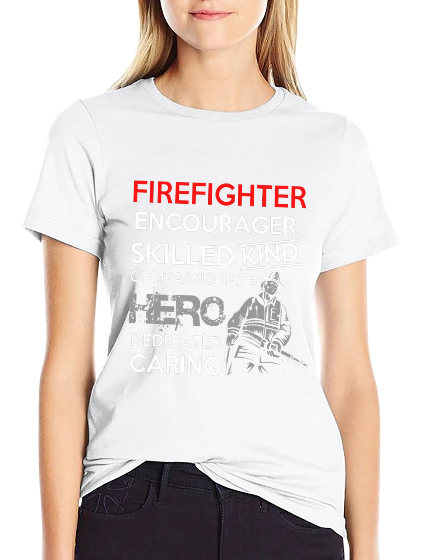 Firefighter Hero Graphic T-Shirt