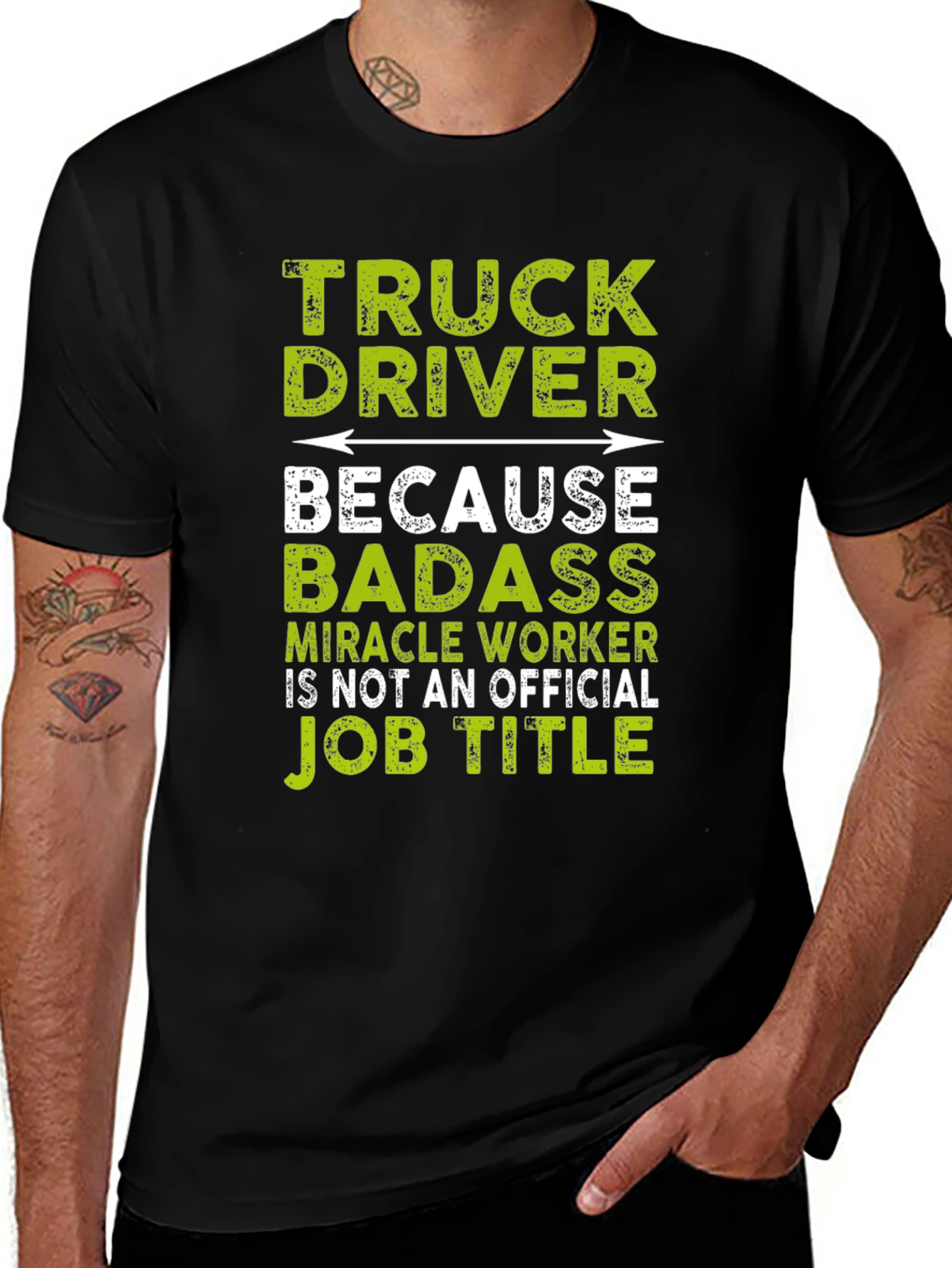 Truck Driver Badass Job Title T-Shirt