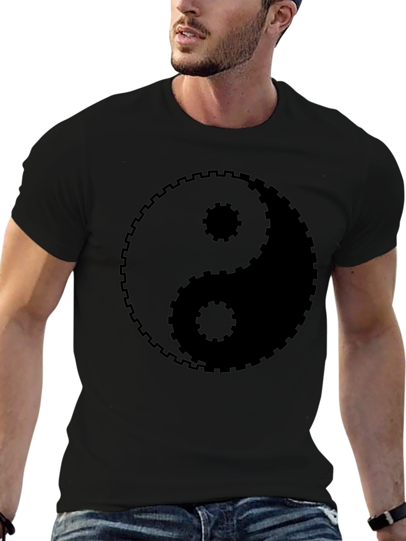 Yin Yang Gear T-Shirt - Balance & Harmony