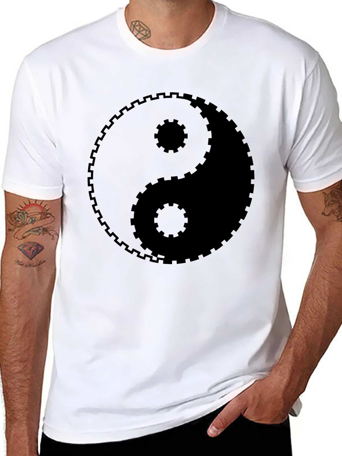 Yin Yang Gear T-Shirt - Balance & Harmony
