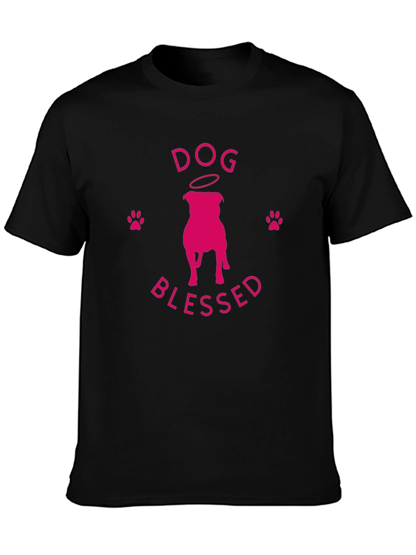 Dog Blessed T-Shirt - Pink Graphic Print