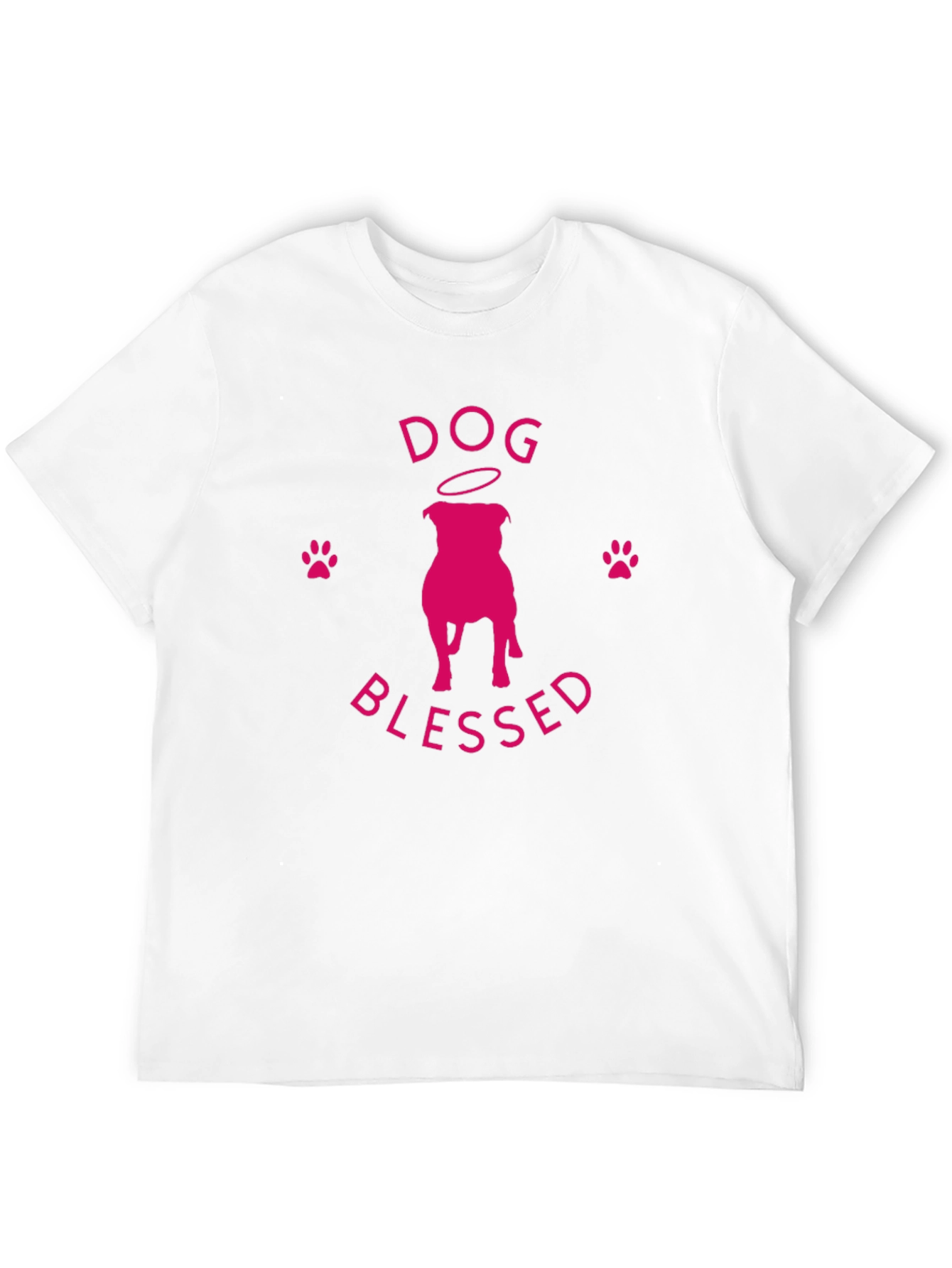 Dog Blessed T-Shirt - Pink Graphic Print