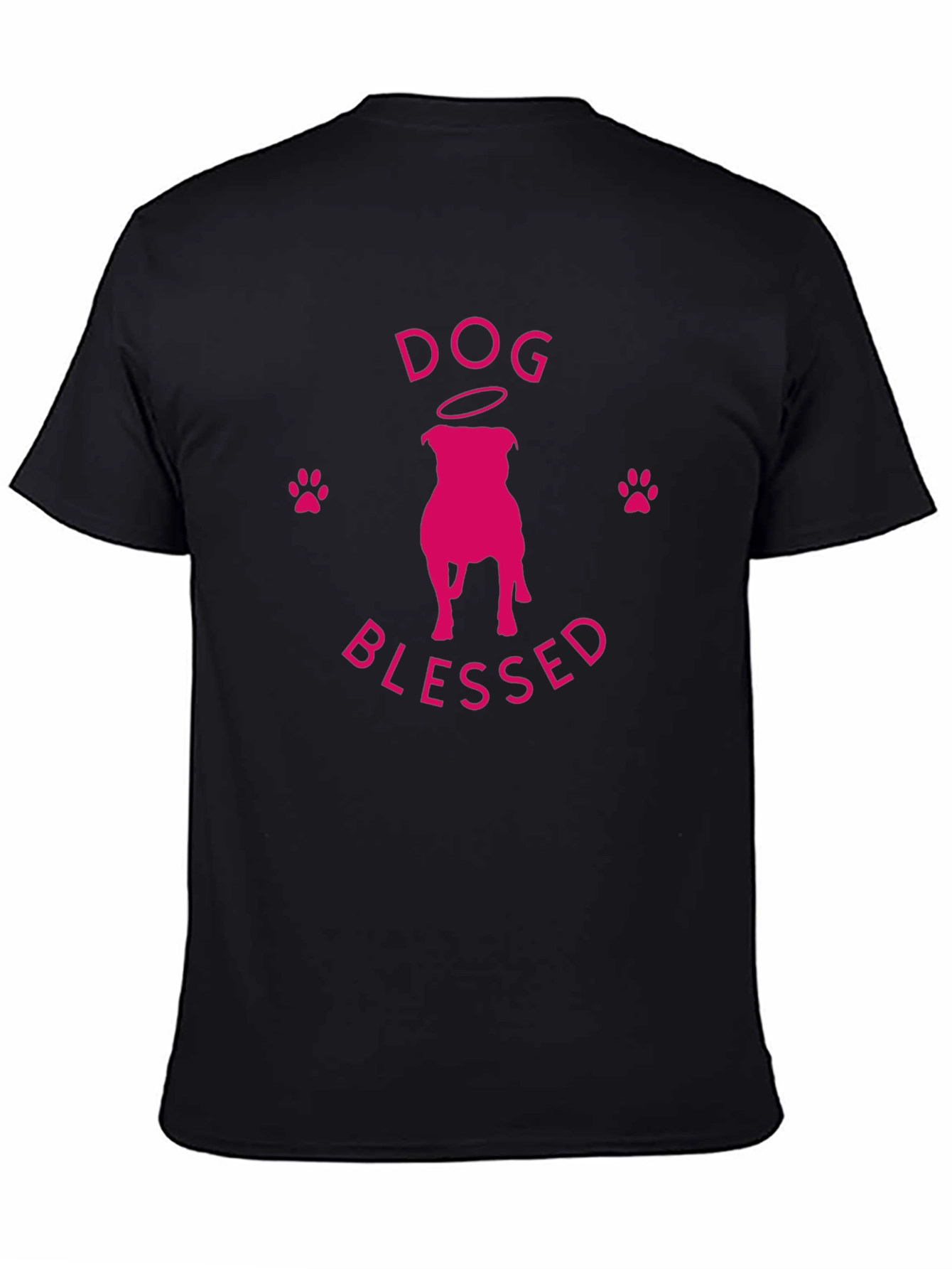 Dog Blessed T-Shirt - Pink Graphic Print