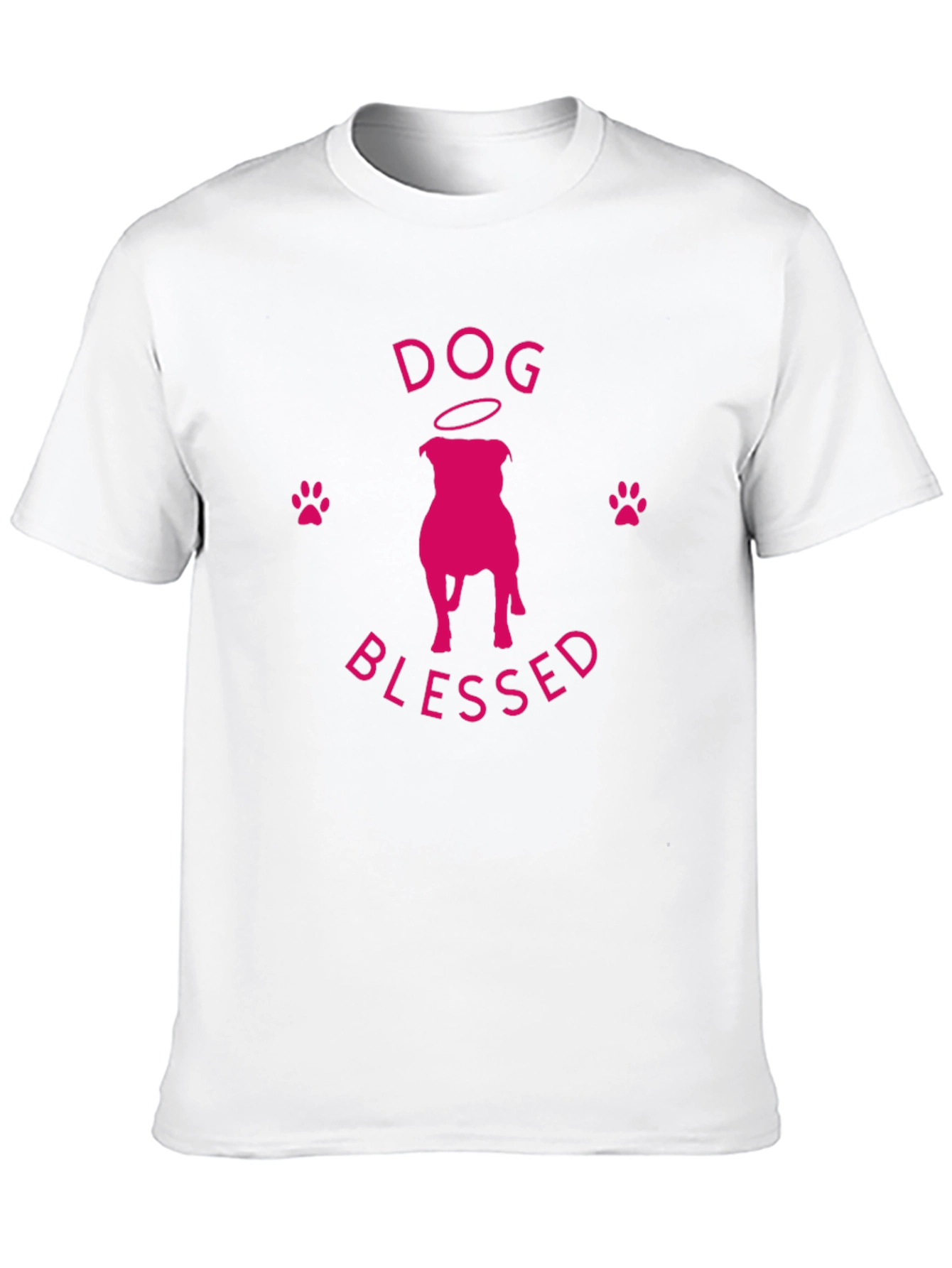 Dog Blessed T-Shirt - Pink Graphic Print