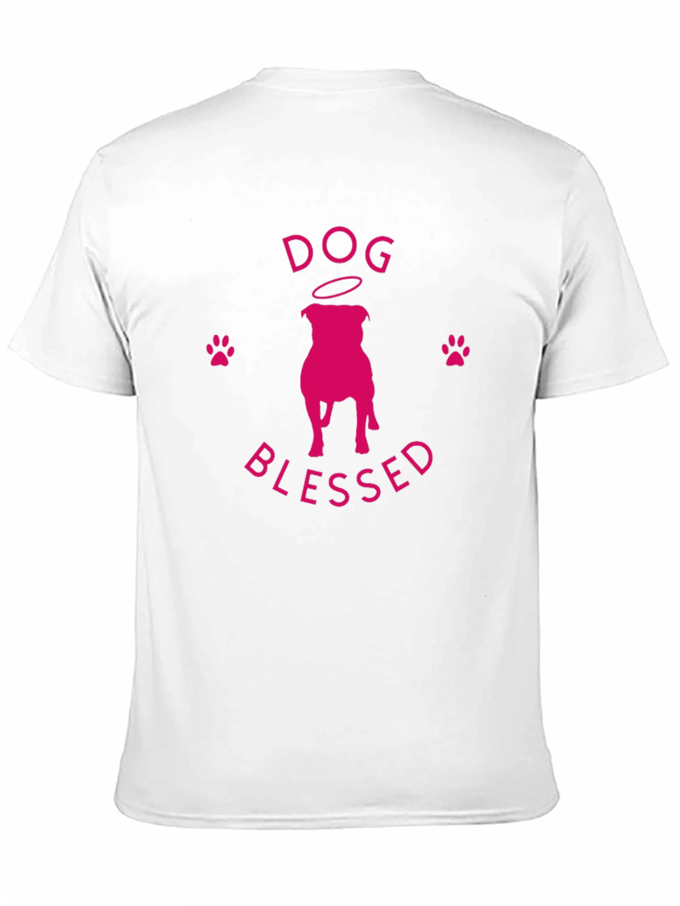 Dog Blessed T-Shirt - Pink Graphic Print