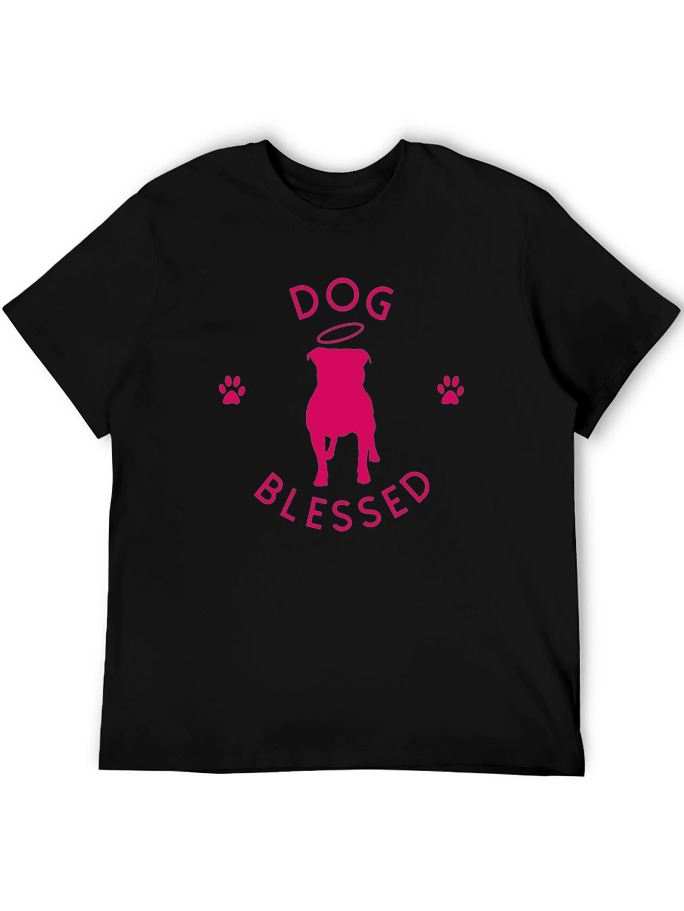 Dog Blessed T-Shirt - Pink Graphic Print