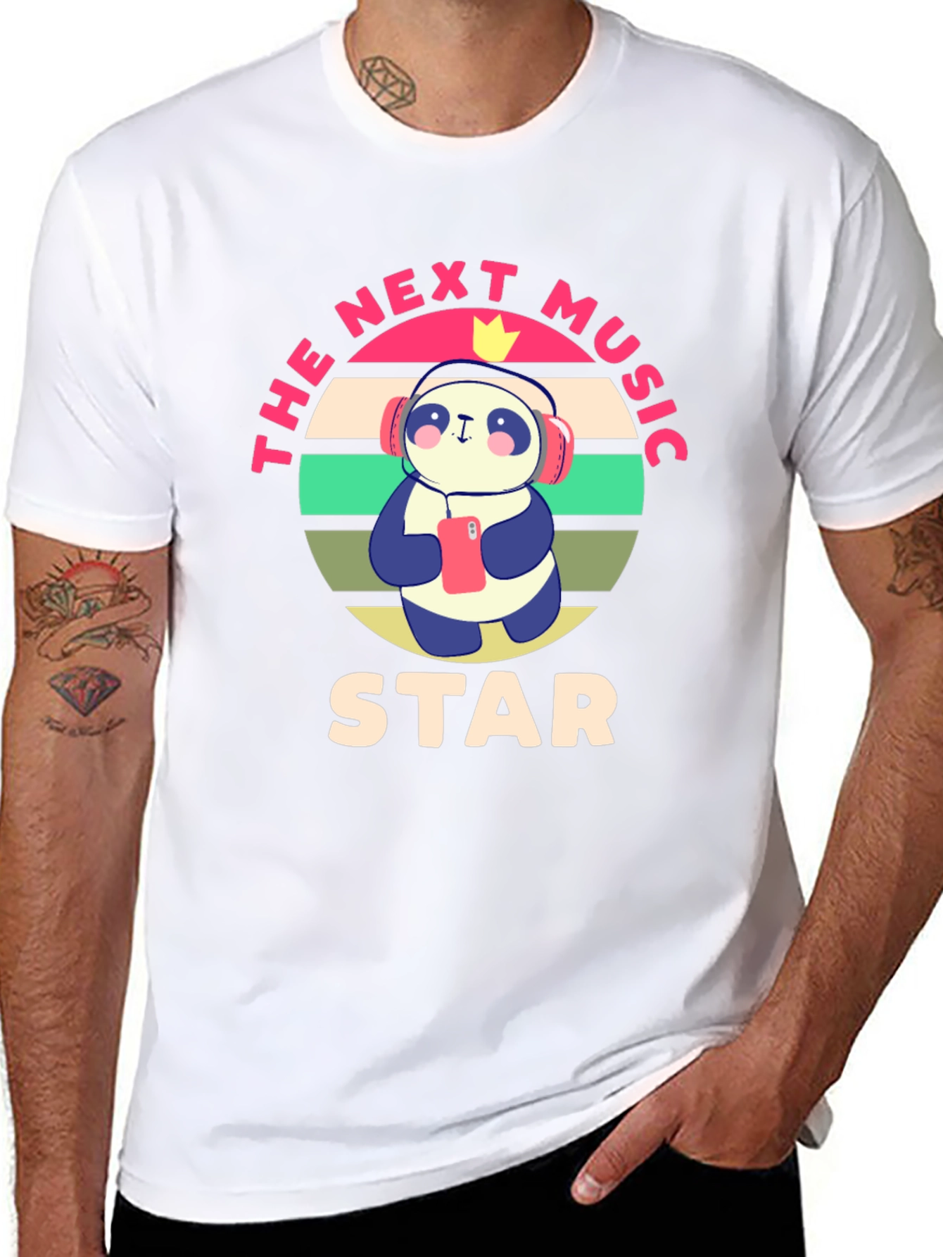 The Next Music Star Panda Graphic T-Shirt