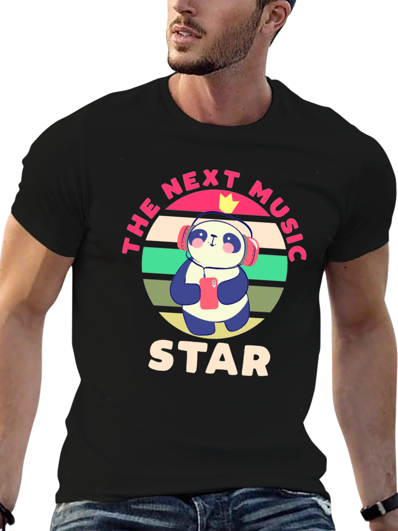 The Next Music Star Panda Graphic T-Shirt