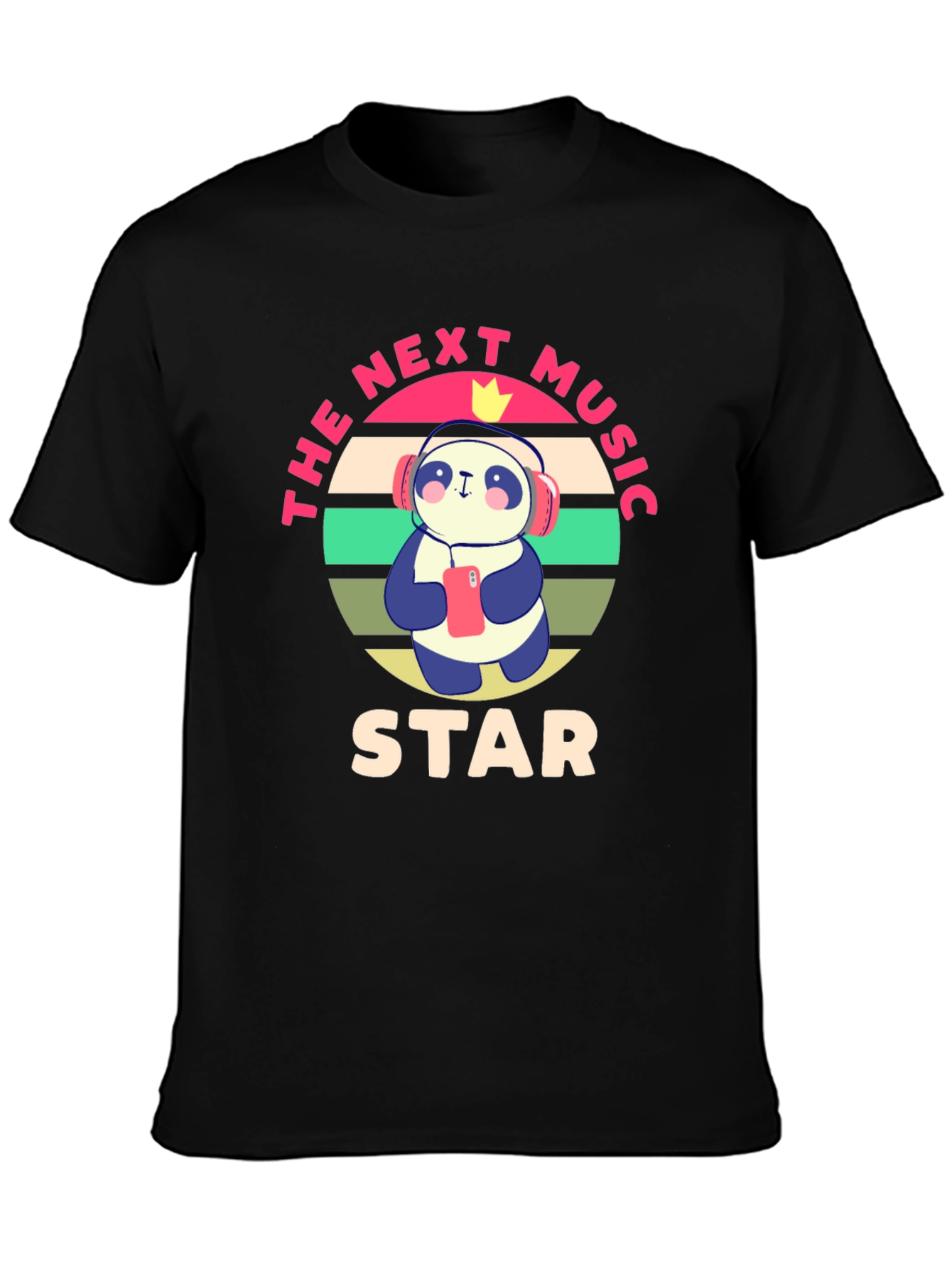 The Next Music Star Panda Graphic T-Shirt