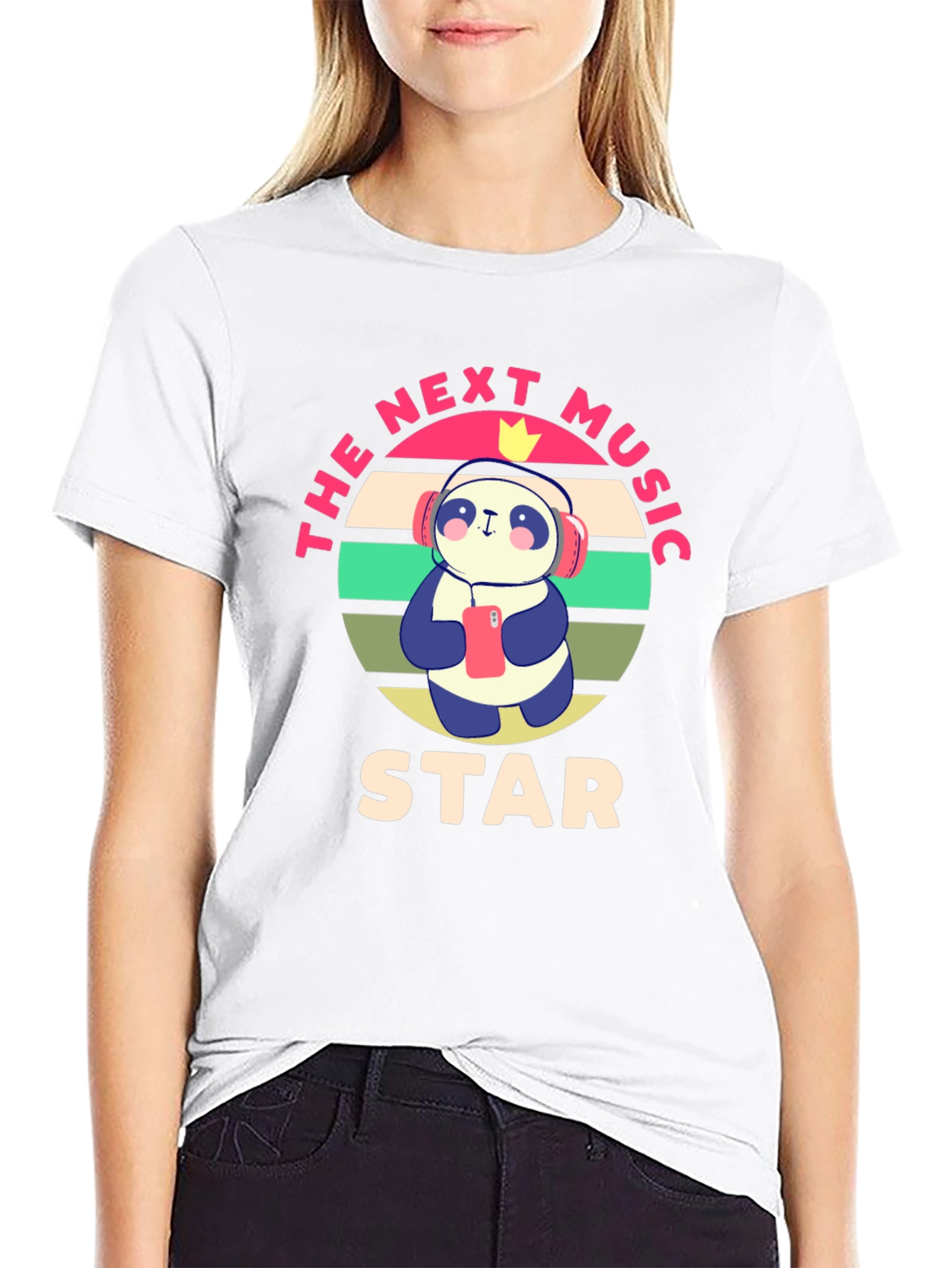 The Next Music Star Panda Graphic T-Shirt