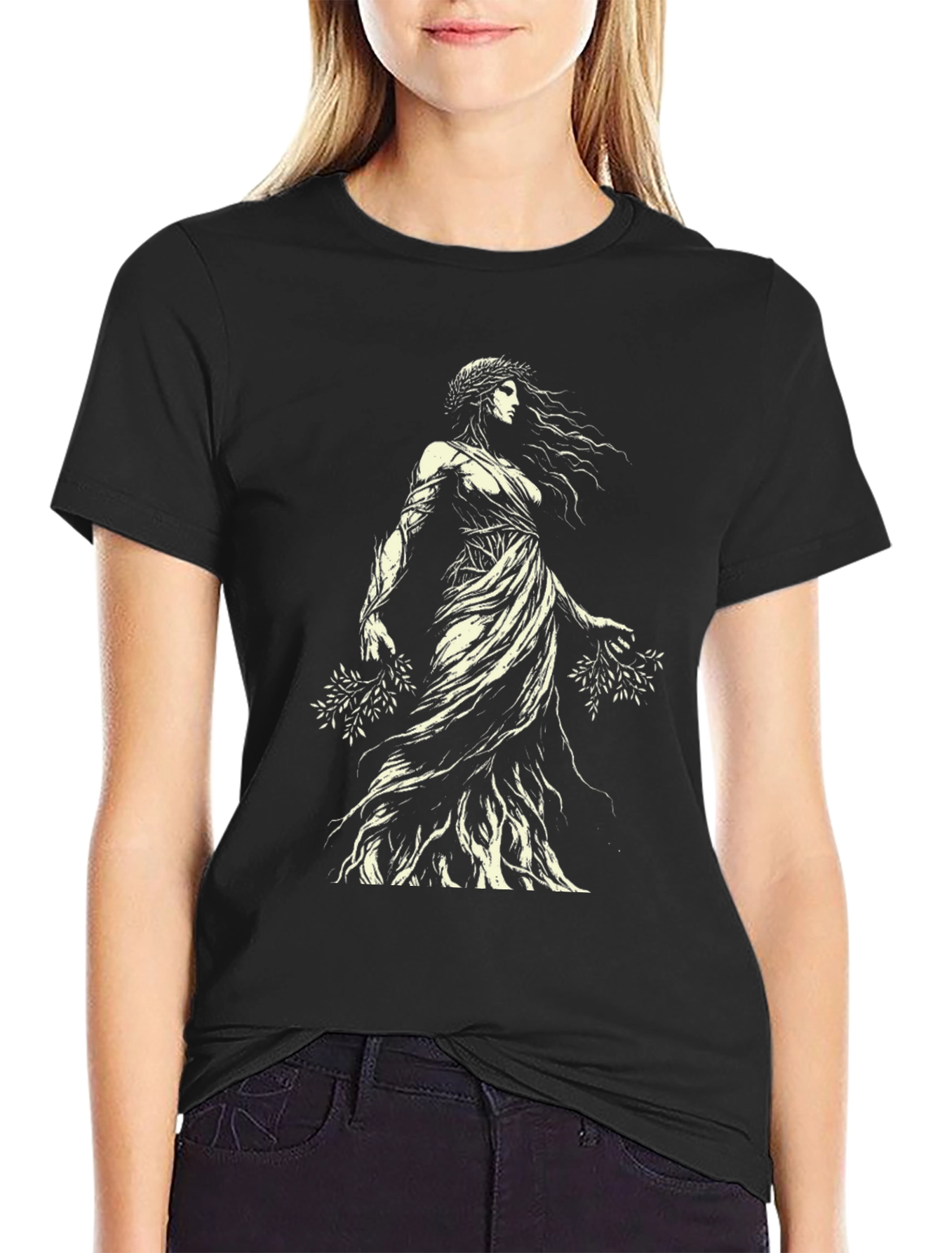 Mythic Woman Graphic Tee - Black