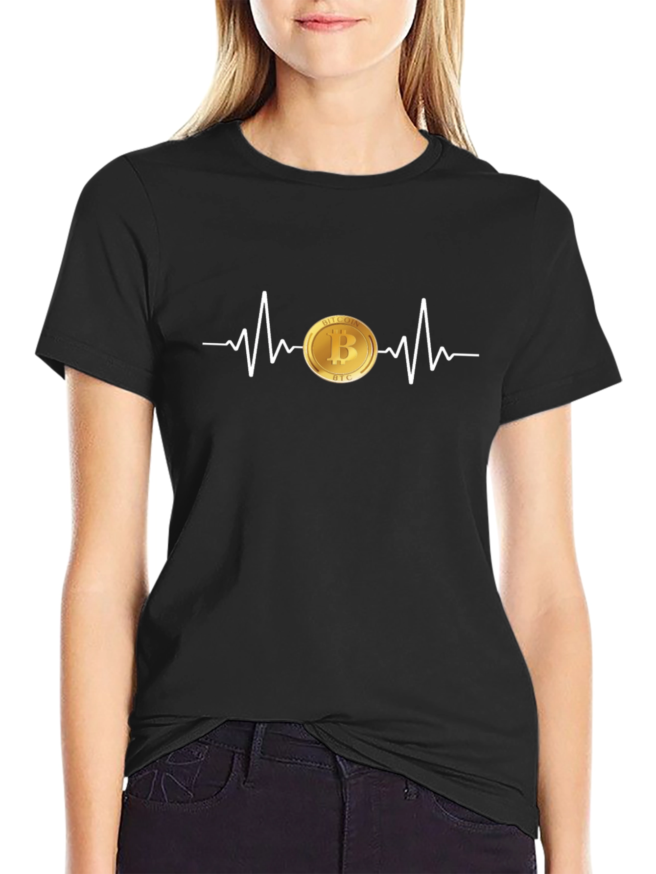 Bitcoin Heartbeat T-Shirt Crypto Tee