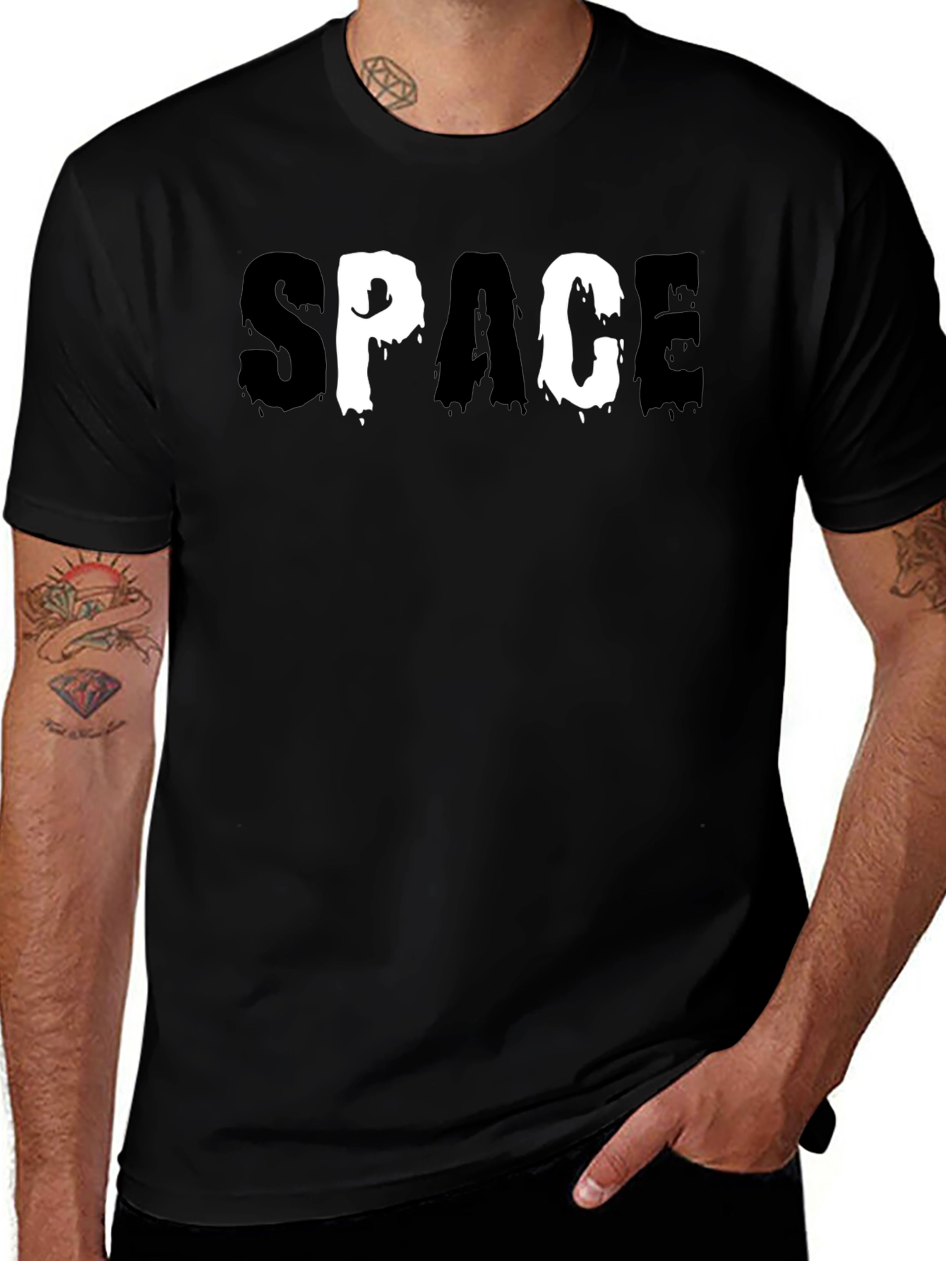 Space Graphic T-Shirt - Cool Black Tee