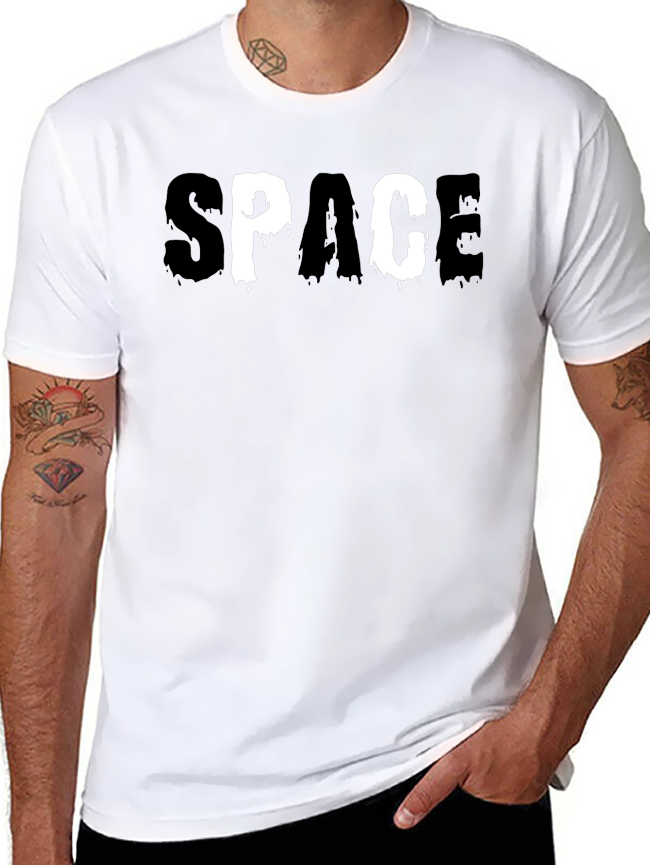 Space Graphic T-Shirt - Cool Black Tee