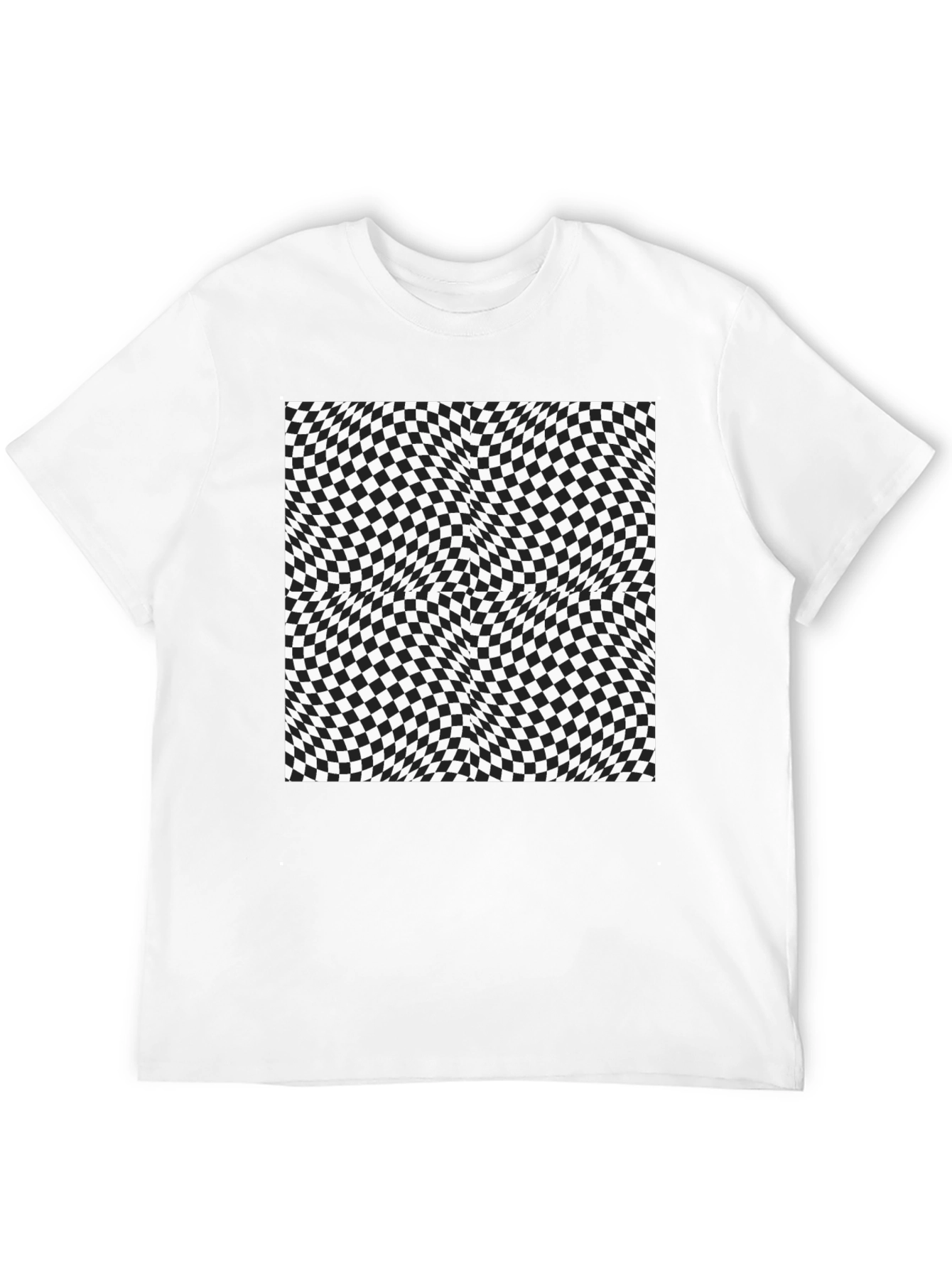 Optical Illusion Checkerboard Tee