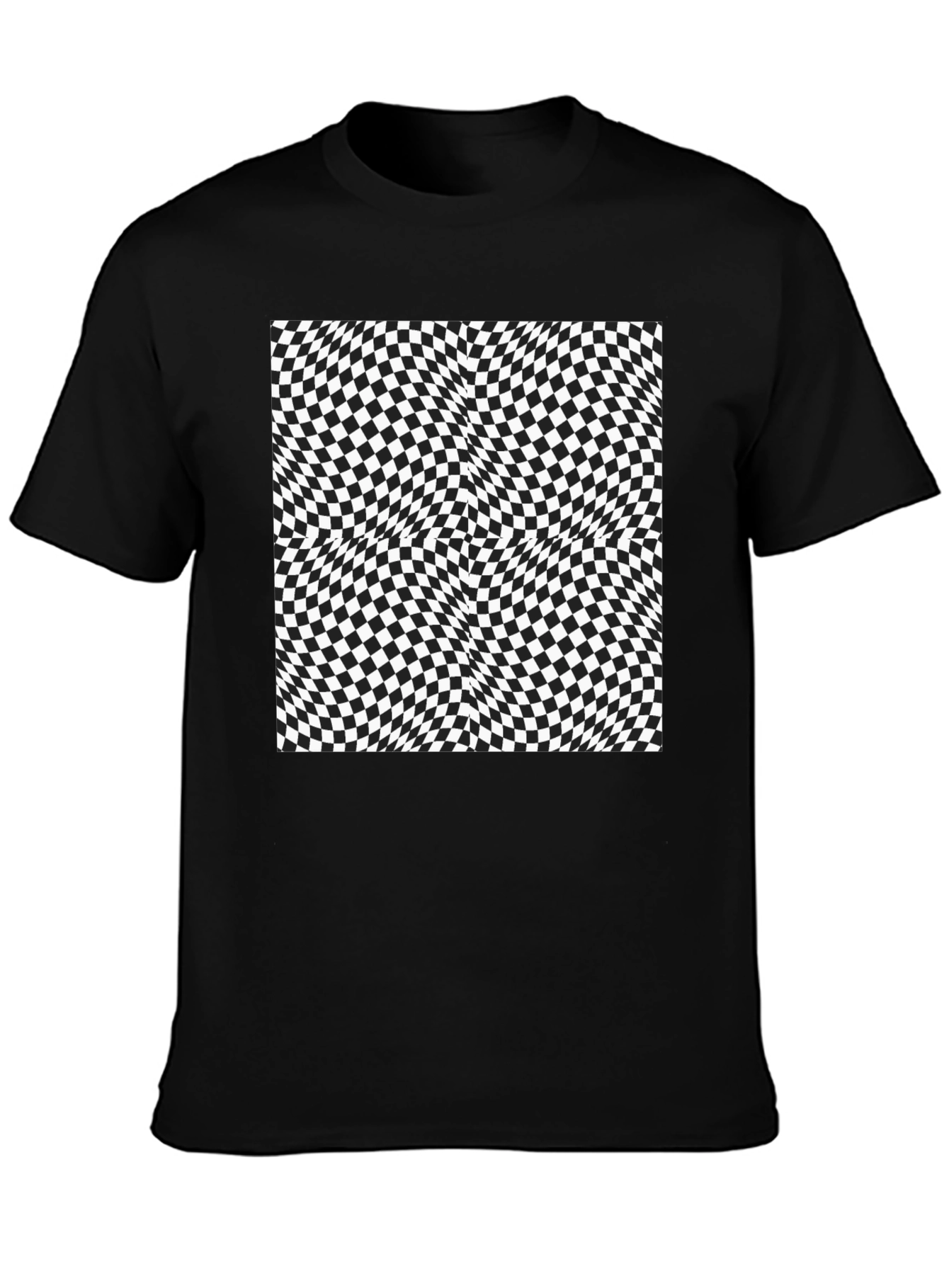 Optical Illusion Checkerboard Tee