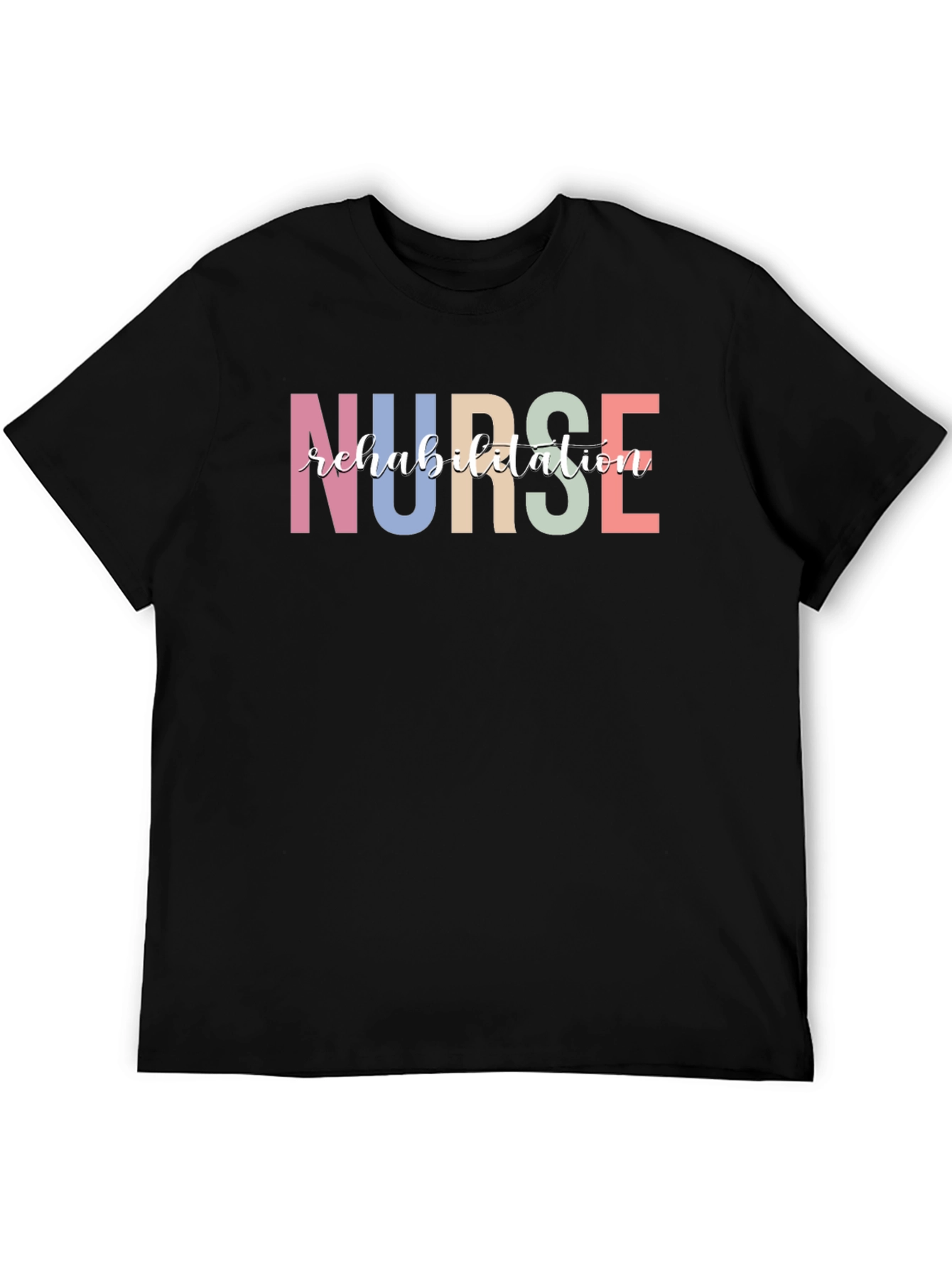 Nurse Rehabilitation Black T-Shirt