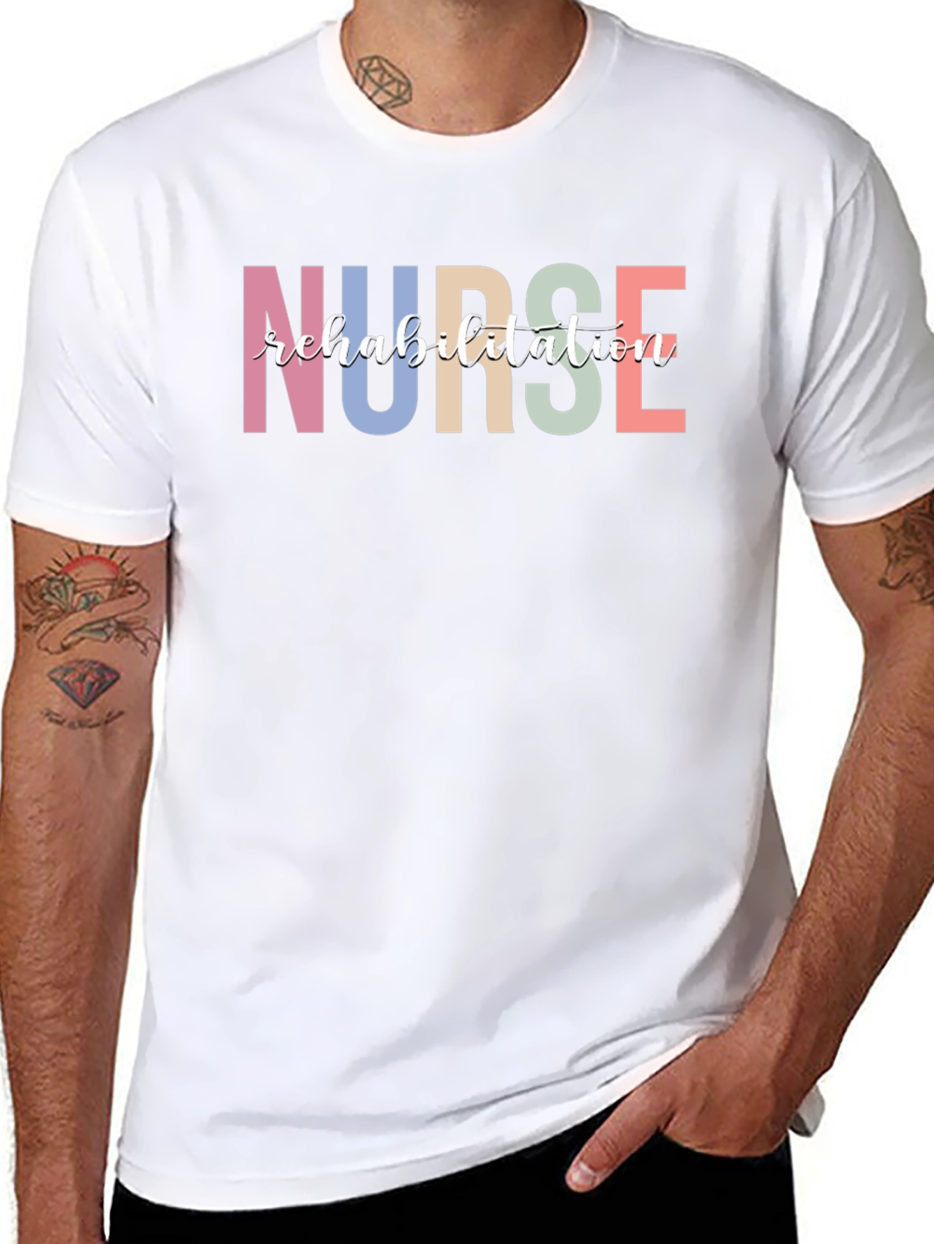 Nurse Rehabilitation Black T-Shirt