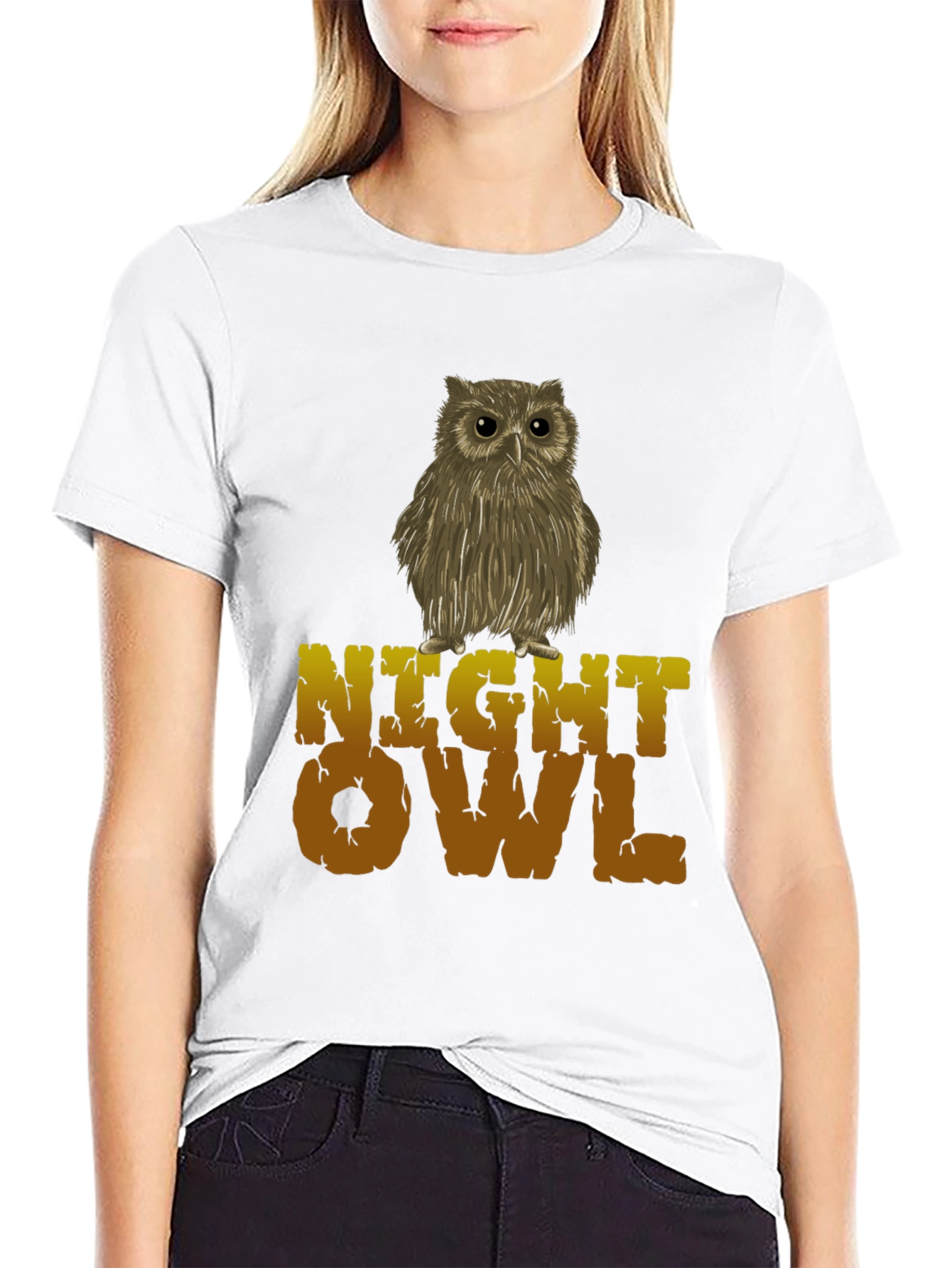 Night Owl Graphic Tee - Cool Bird Design