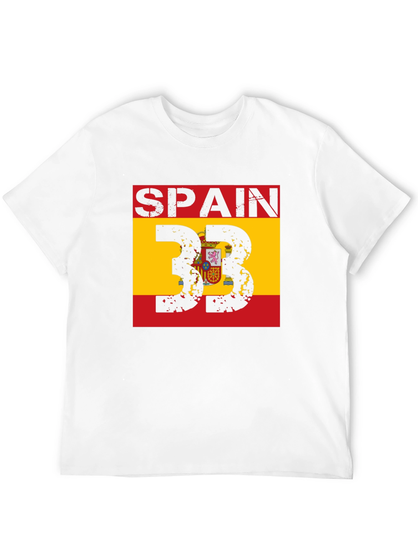 Spain Flag T-Shirt - Distressed Style