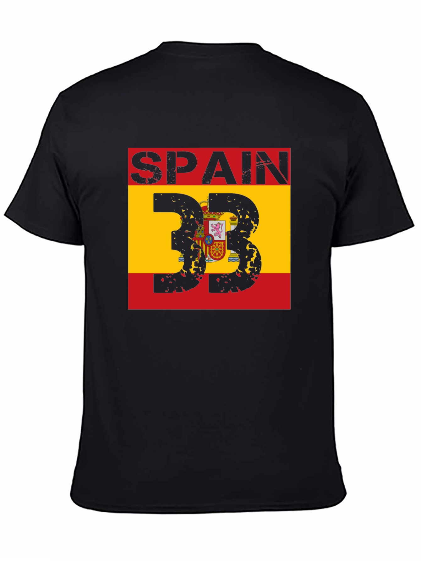 Spain Flag T-Shirt - Distressed Style
