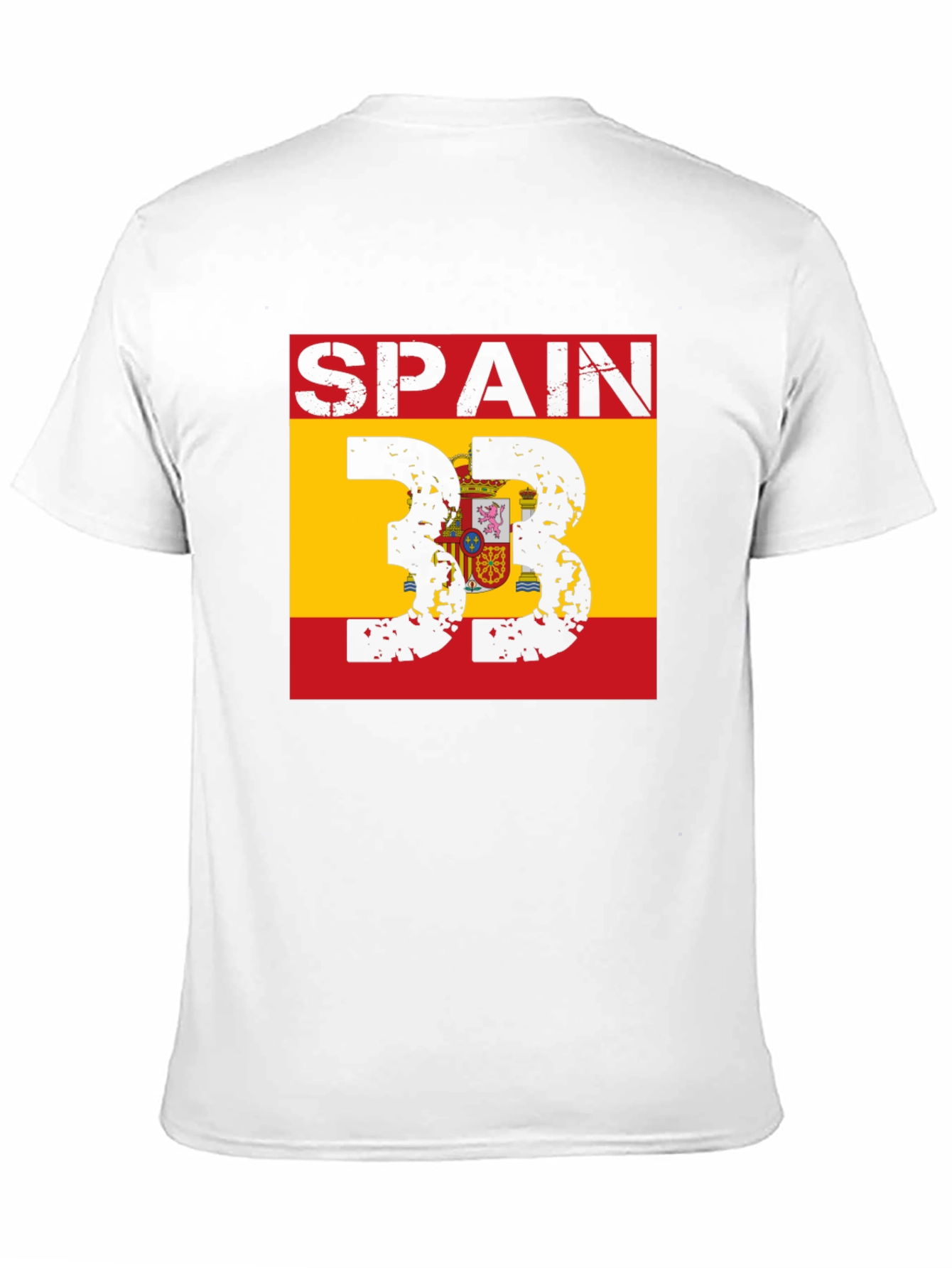 Spain Flag T-Shirt - Distressed Style