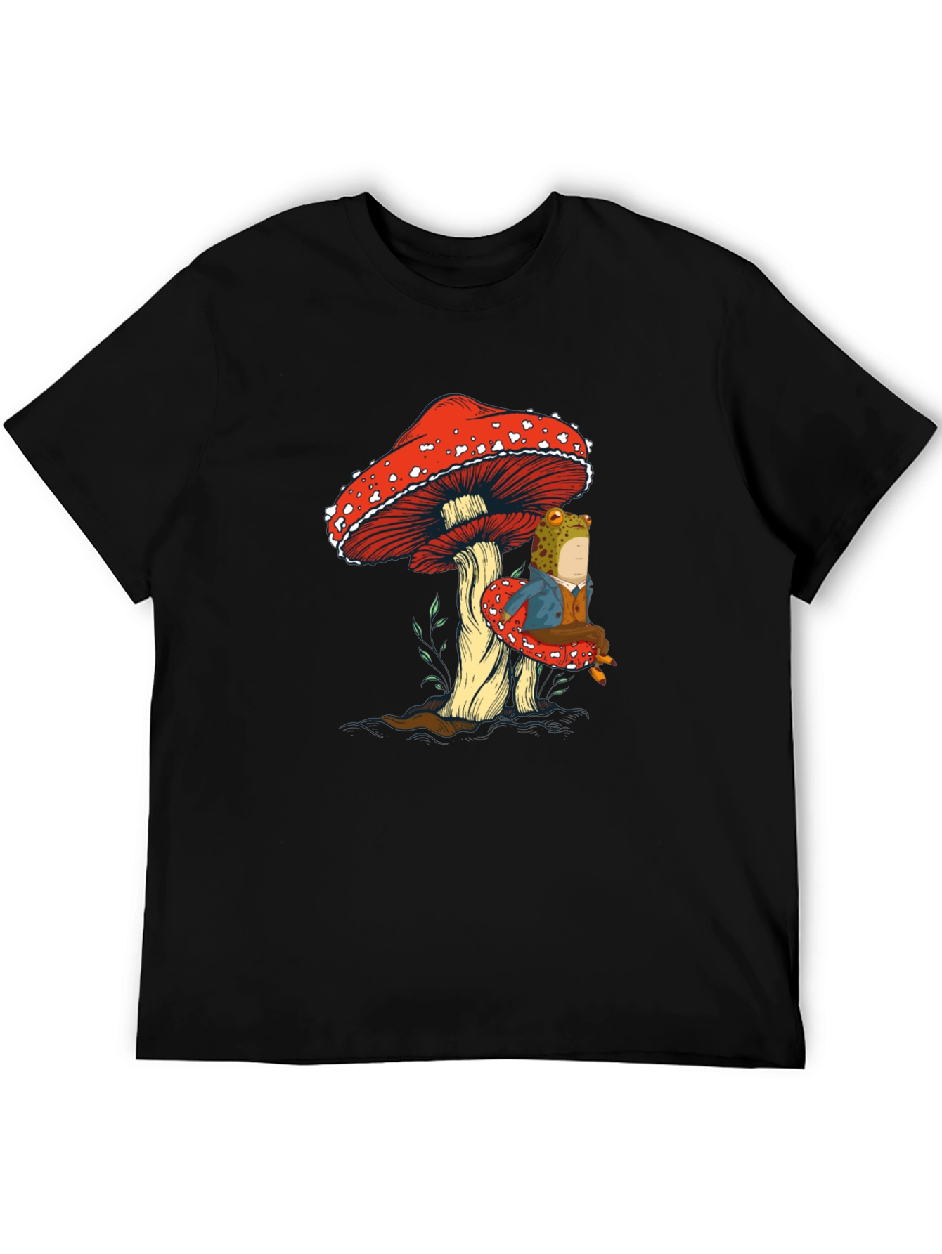 Frog on Mushroom Graphic Tee