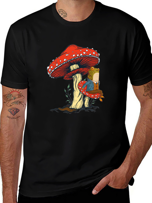 Frog on Mushroom Graphic Tee