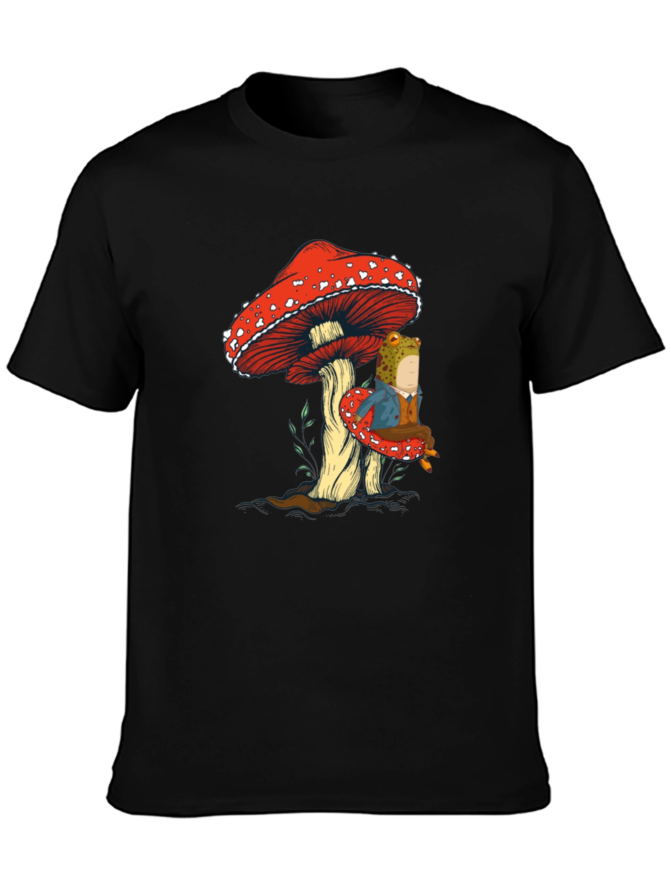 Frog on Mushroom Graphic Tee