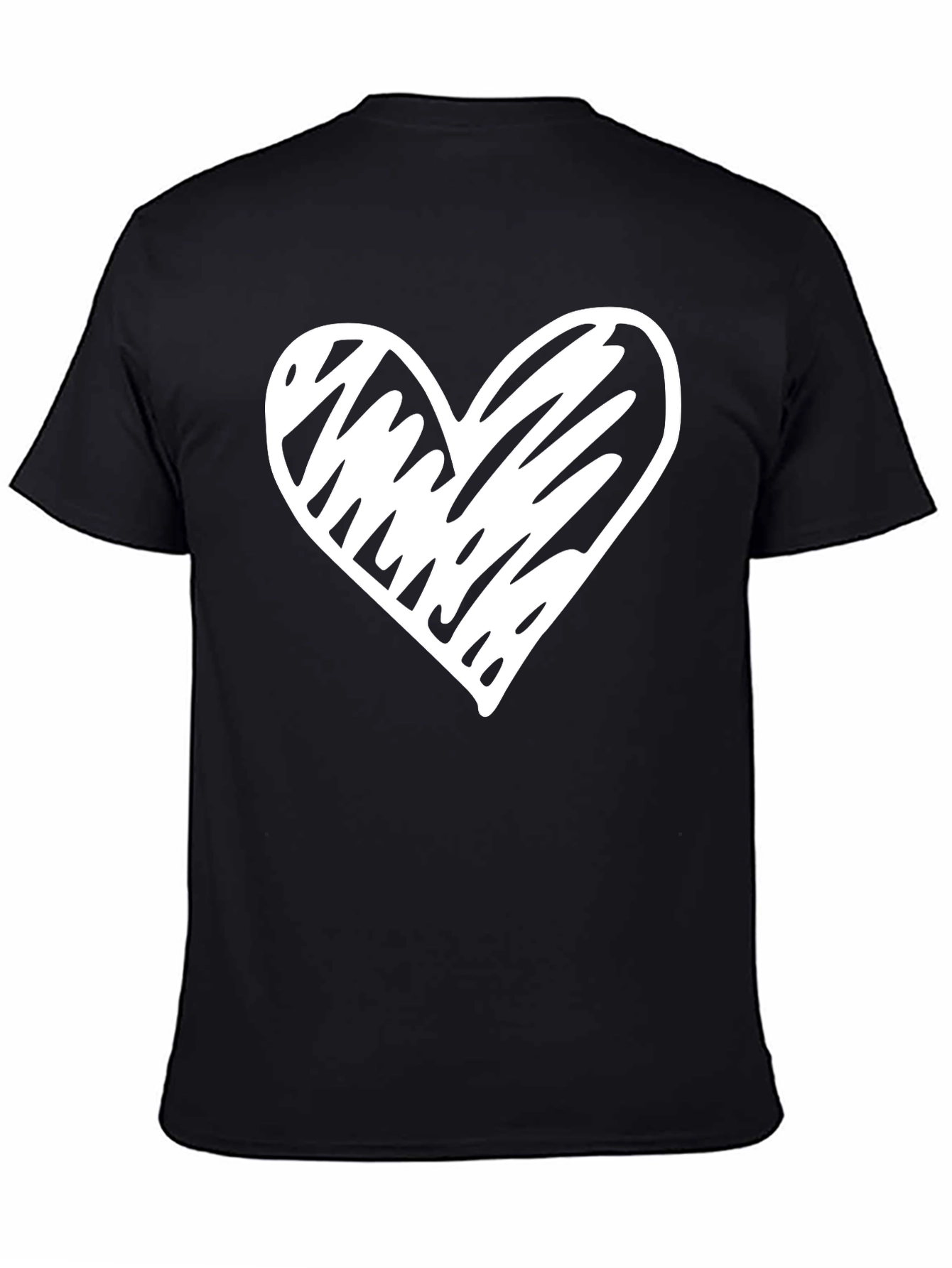 Heart Graphic Black T-Shirt