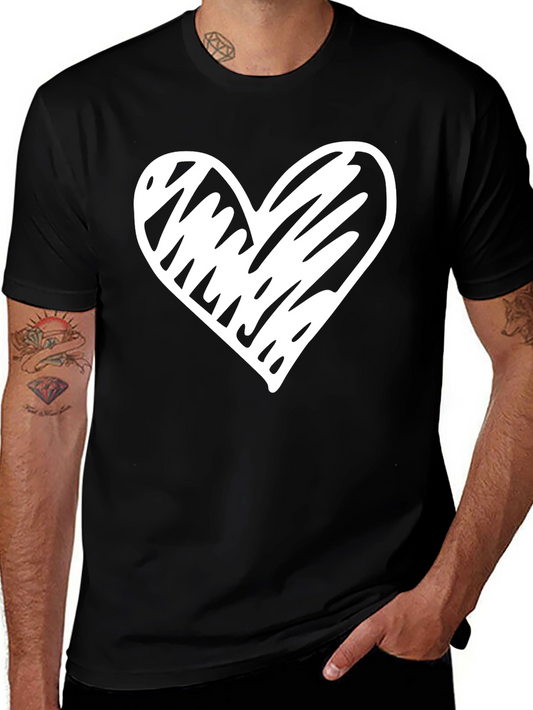 Heart Graphic Black T-Shirt