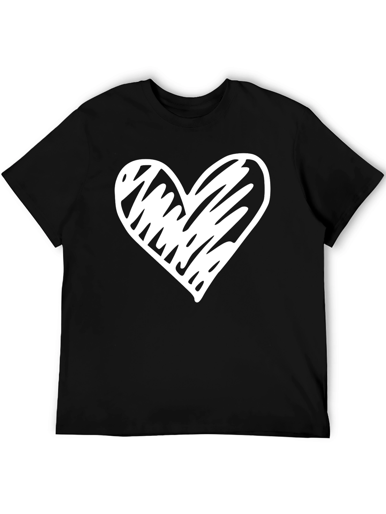 Heart Graphic Black T-Shirt