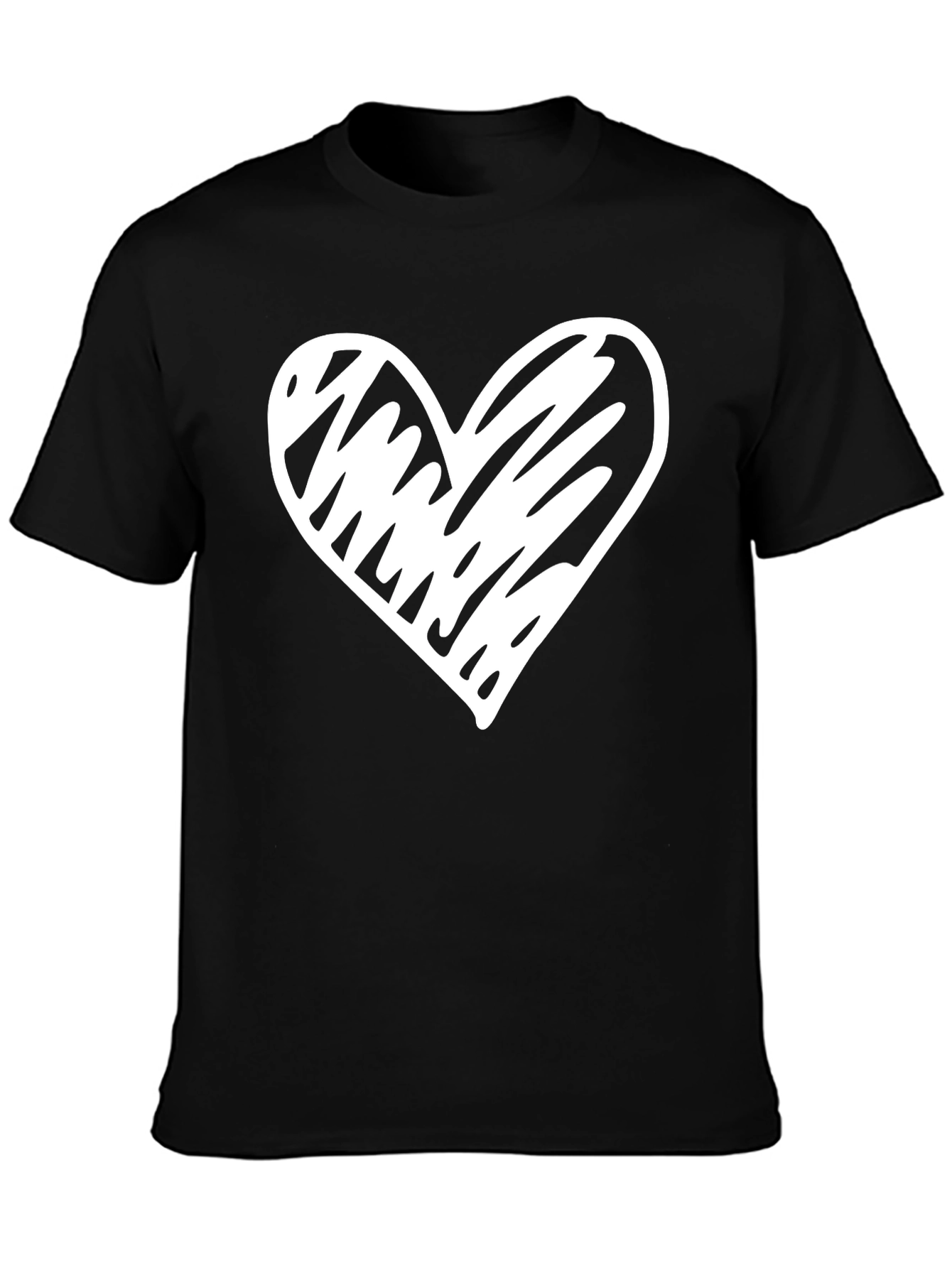 Heart Graphic Black T-Shirt