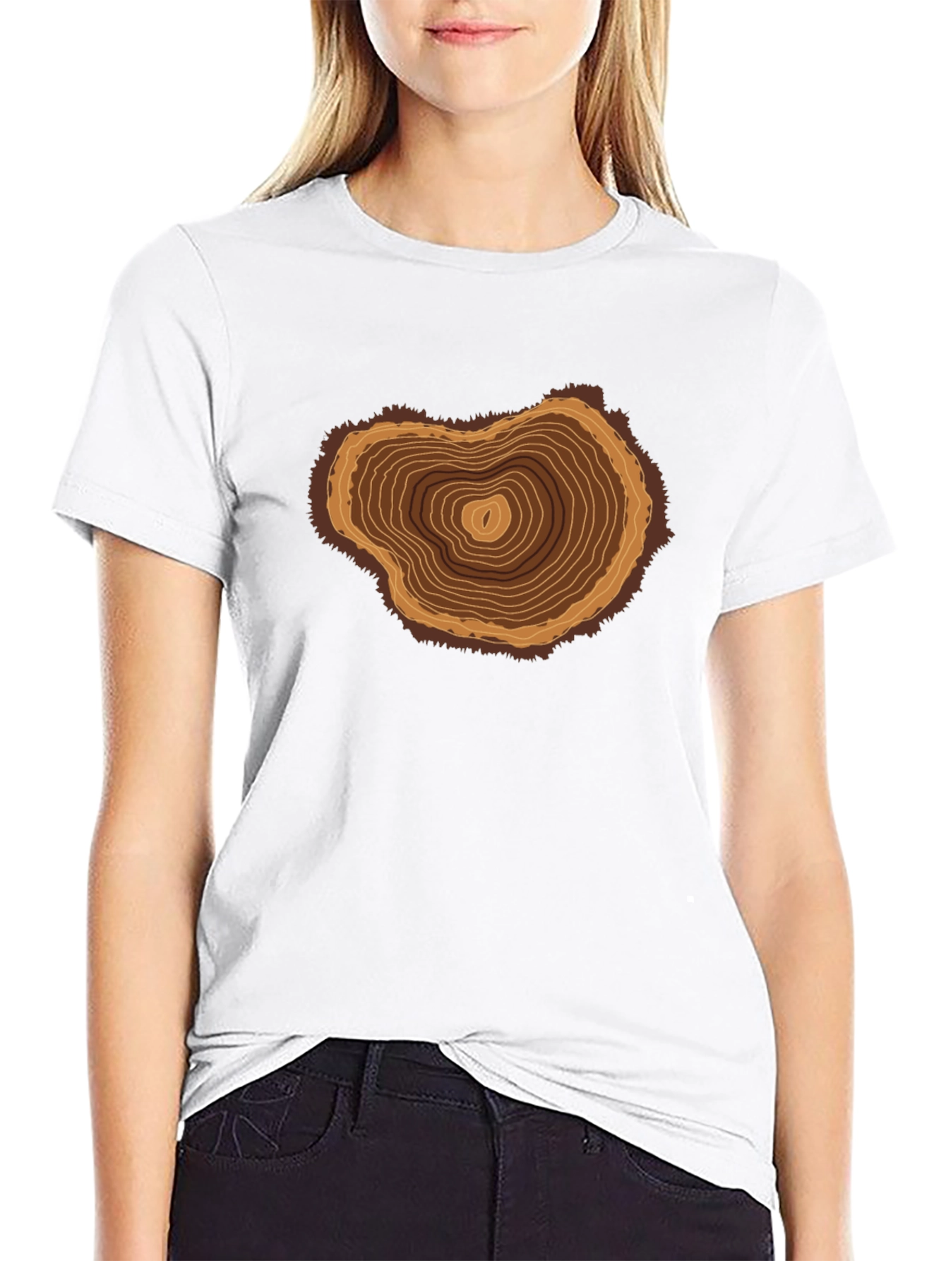 Tree Ring Graphic T-Shirt - Nature Inspired Tee