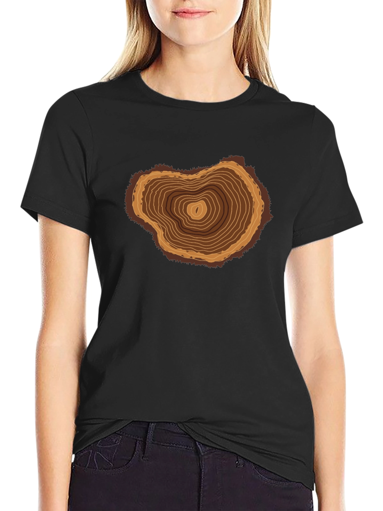 Tree Ring Graphic T-Shirt - Nature Inspired Tee