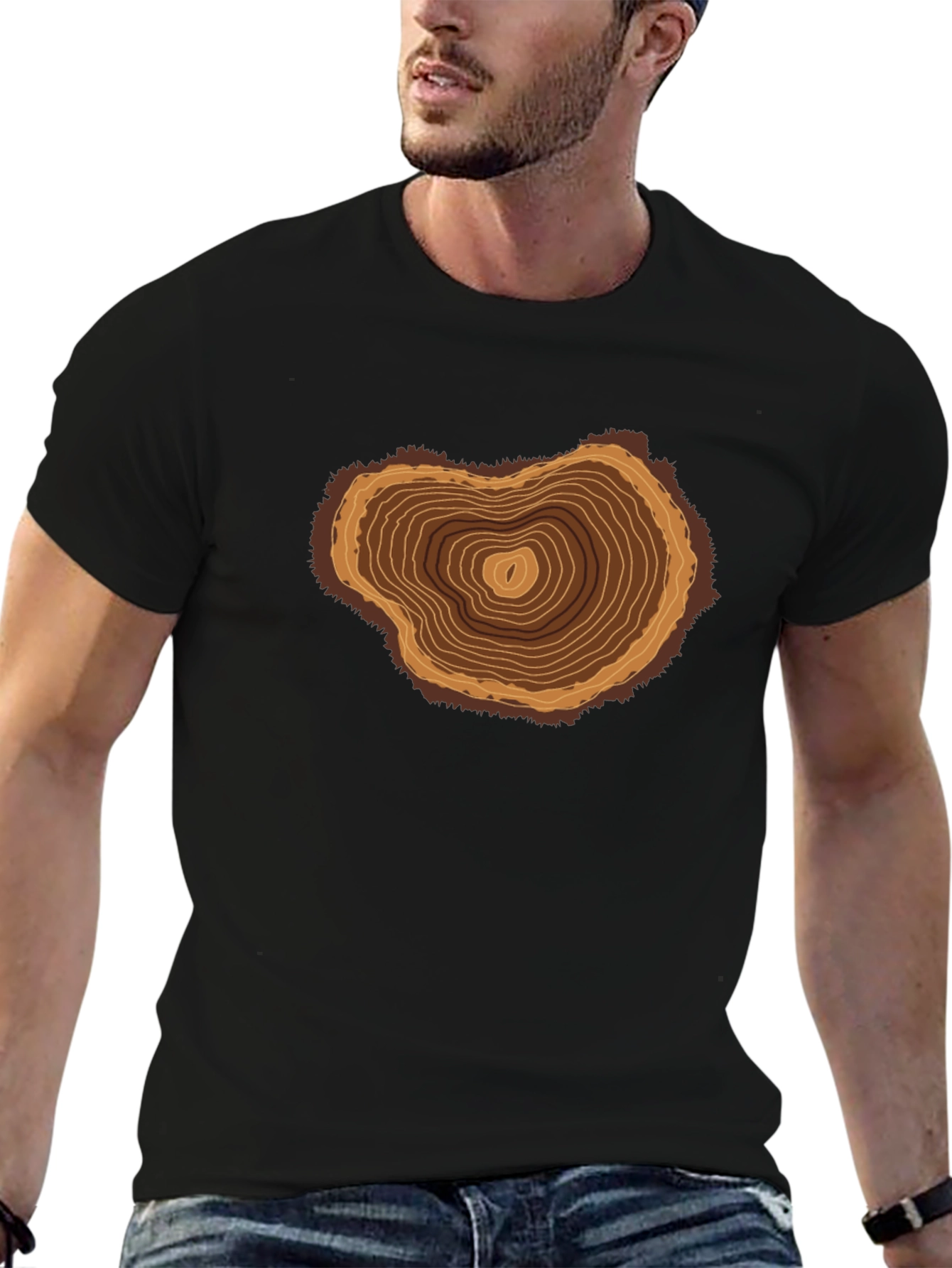 Tree Ring Graphic T-Shirt - Nature Inspired Tee