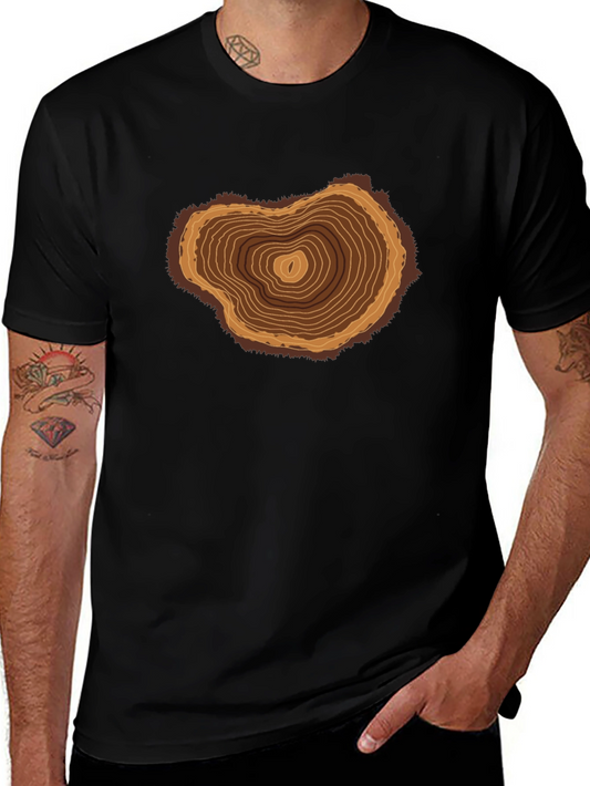 Tree Ring Graphic T-Shirt - Nature Inspired Tee