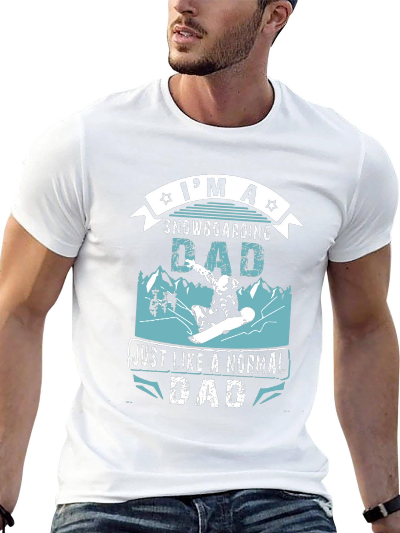 Snowboarding Dad T-Shirt - Cool Graphic Tee