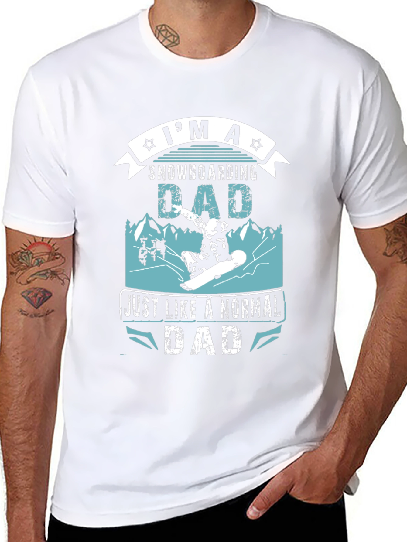 Snowboarding Dad T-Shirt - Cool Graphic Tee