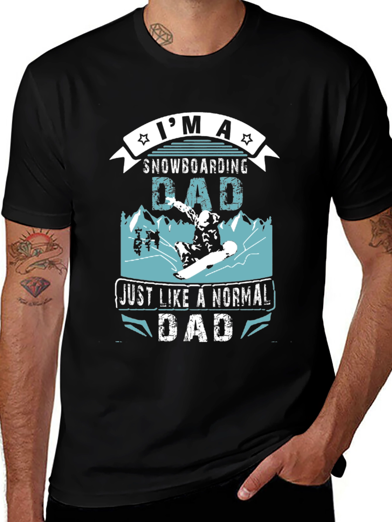 Snowboarding Dad T-Shirt - Cool Graphic Tee