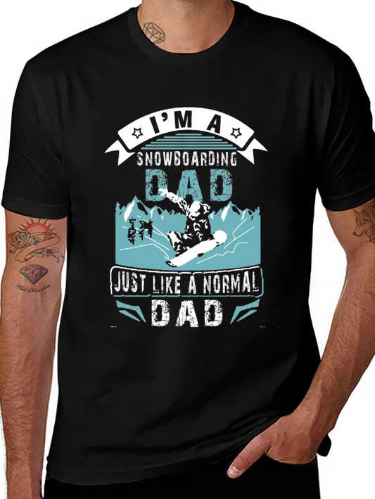 Snowboarding Dad T-Shirt - Cool Graphic Tee