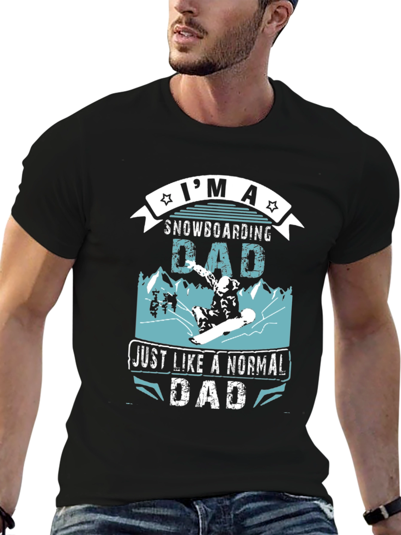 Snowboarding Dad T-Shirt - Cool Graphic Tee