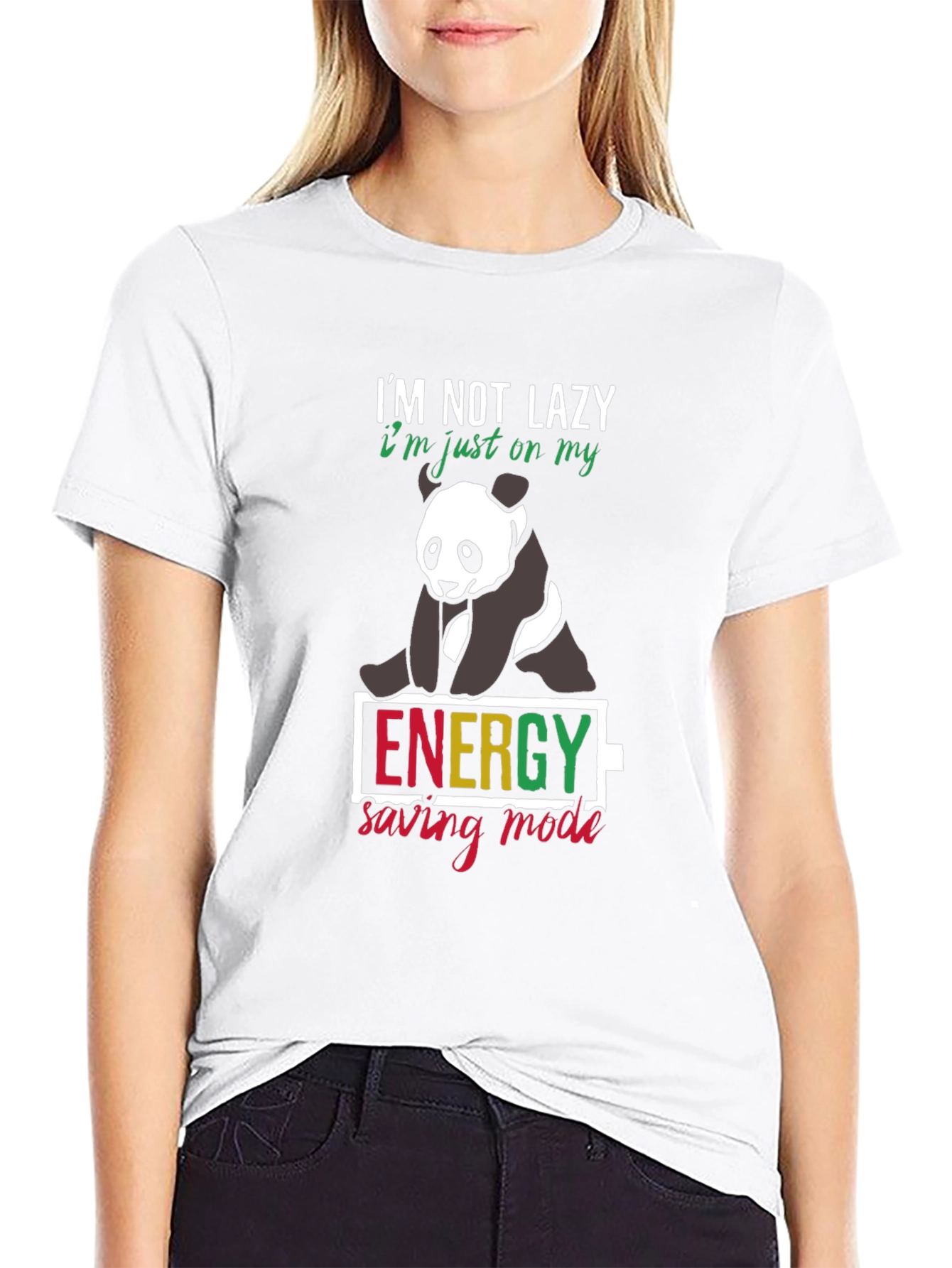 Lazy Panda Energy Saving Mode T-Shirt