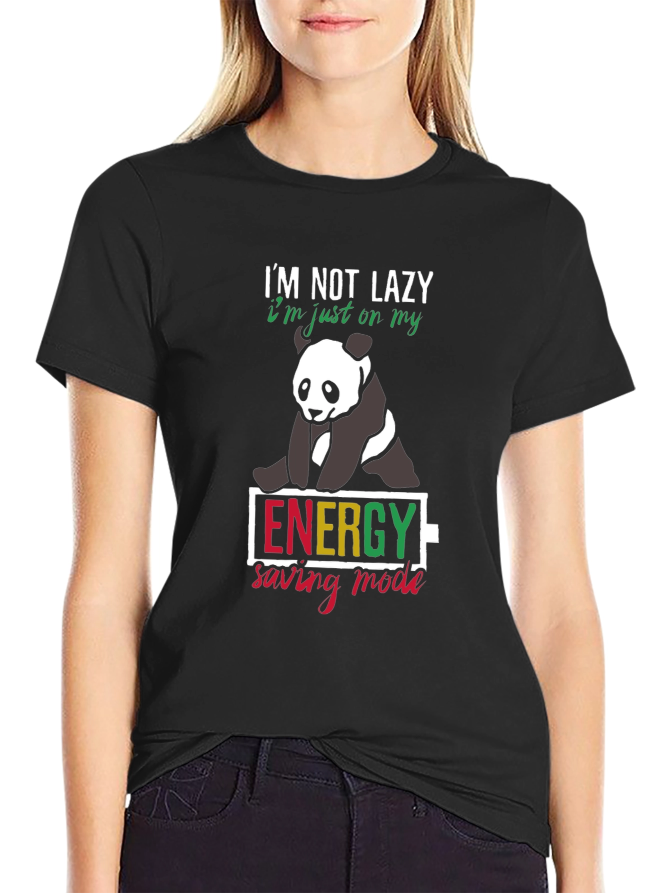 Lazy Panda Energy Saving Mode T-Shirt