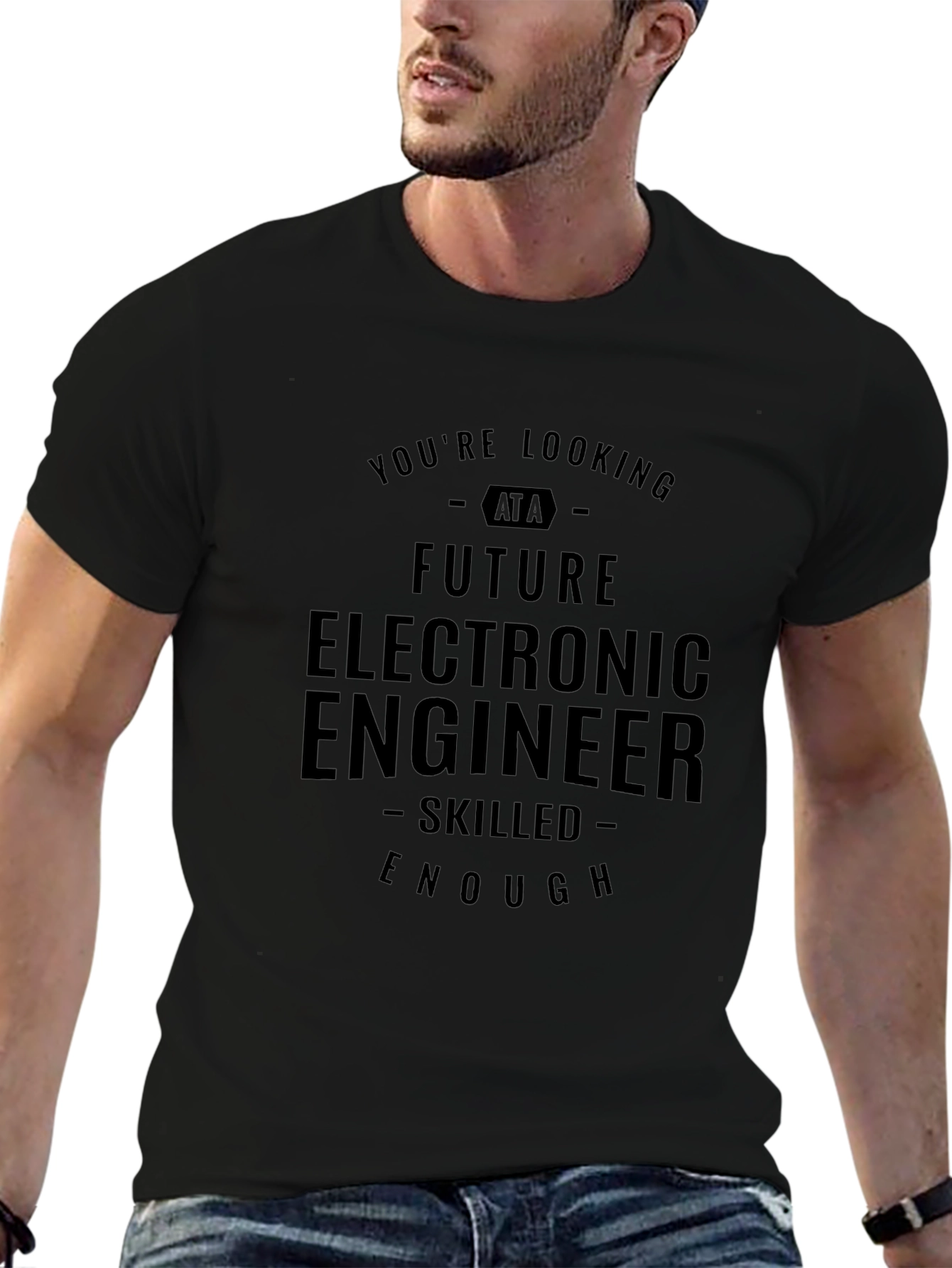 Future Electronic Engineer Black T-Shirt