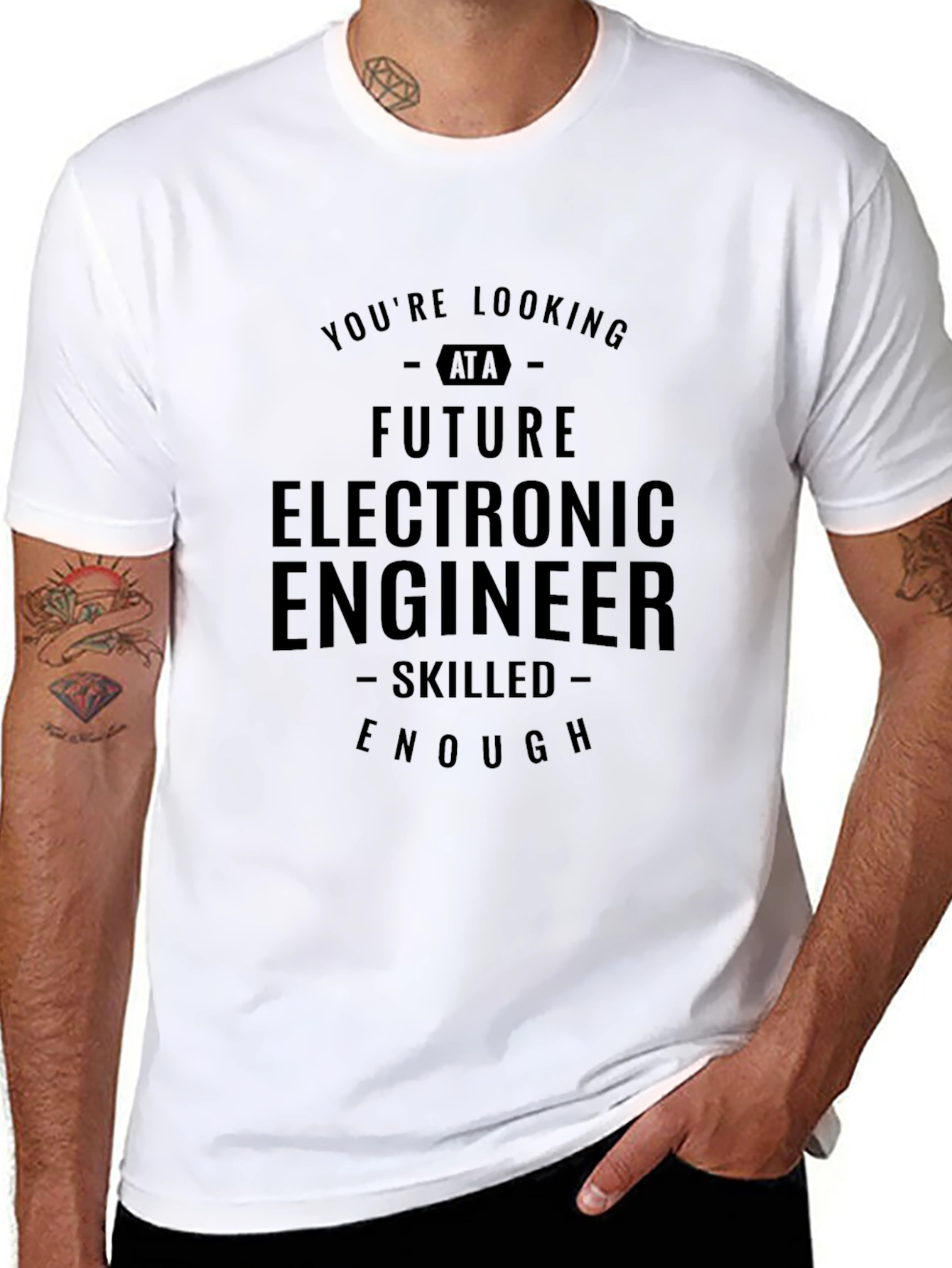 Future Electronic Engineer Black T-Shirt
