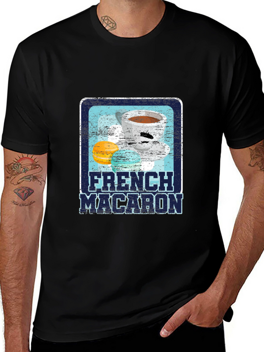 French Macaron Graphic Tee - Coffee Lovers Shirt