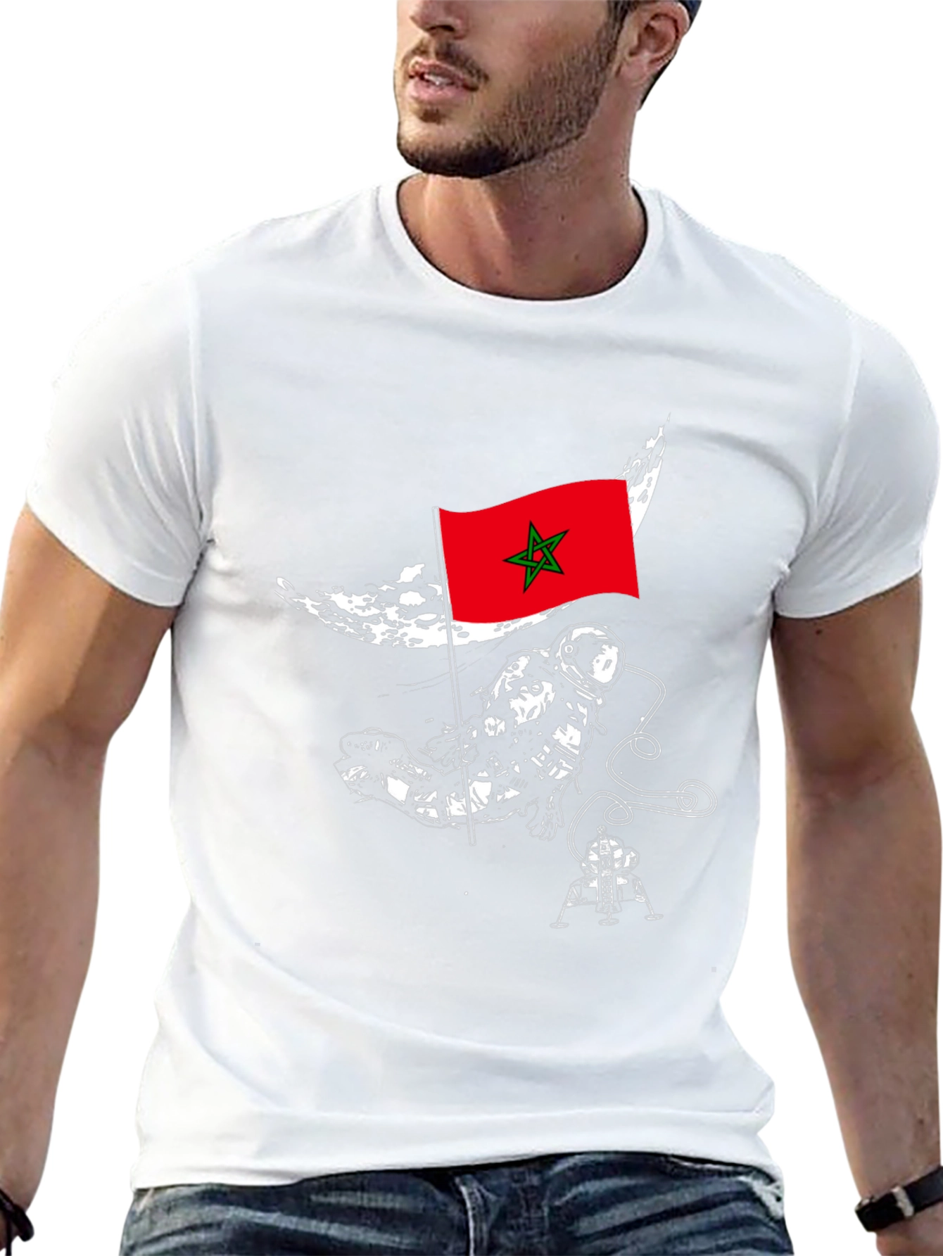 Morocco Astronaut T-Shirt - Space Exploration Tee